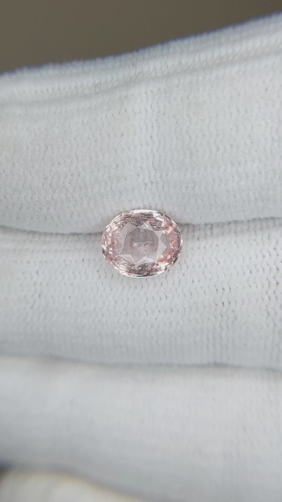 2.00 Ct. Peach Sapphire from Ceylon (Sri Lanka) Size Video