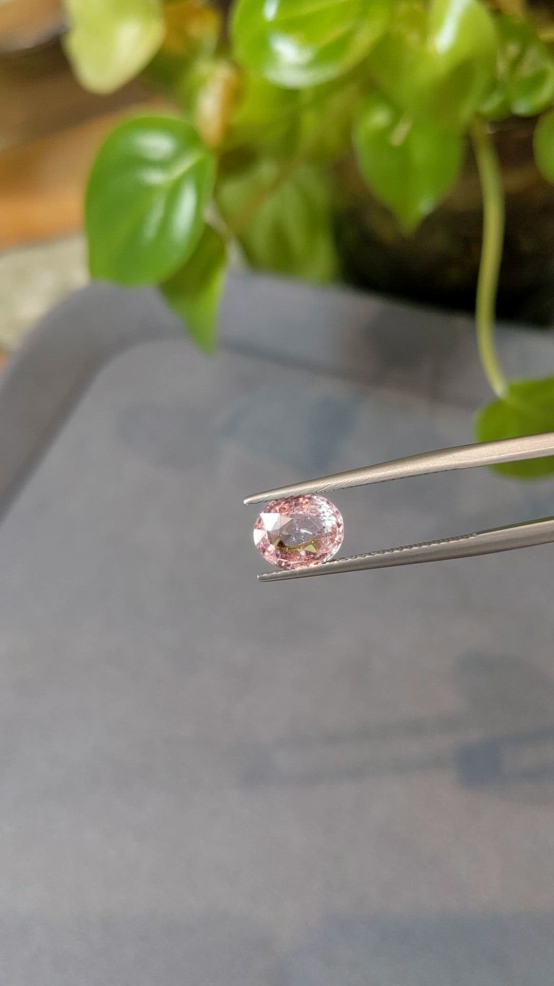 2.00 Ct. Peach Sapphire from Ceylon (Sri Lanka) Size Video