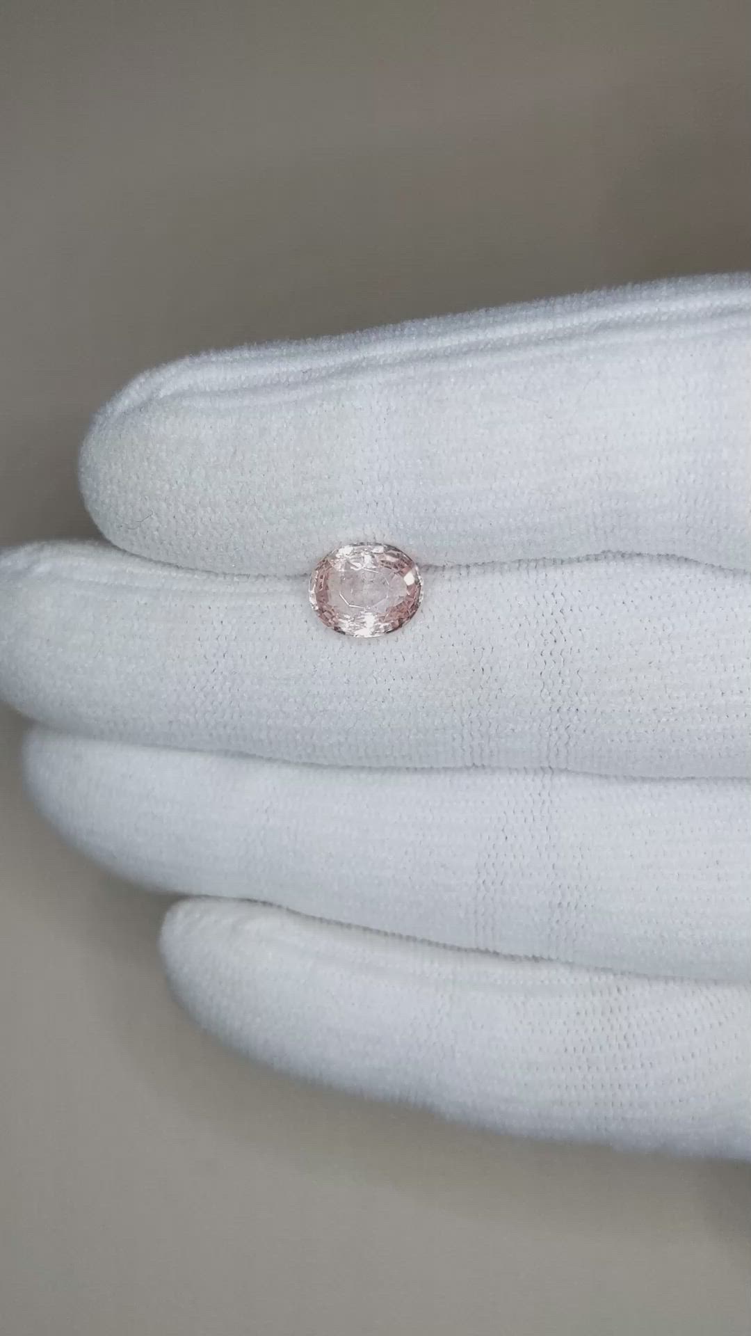 2.00 Ct. Peach Sapphire from Ceylon (Sri Lanka) Size Video