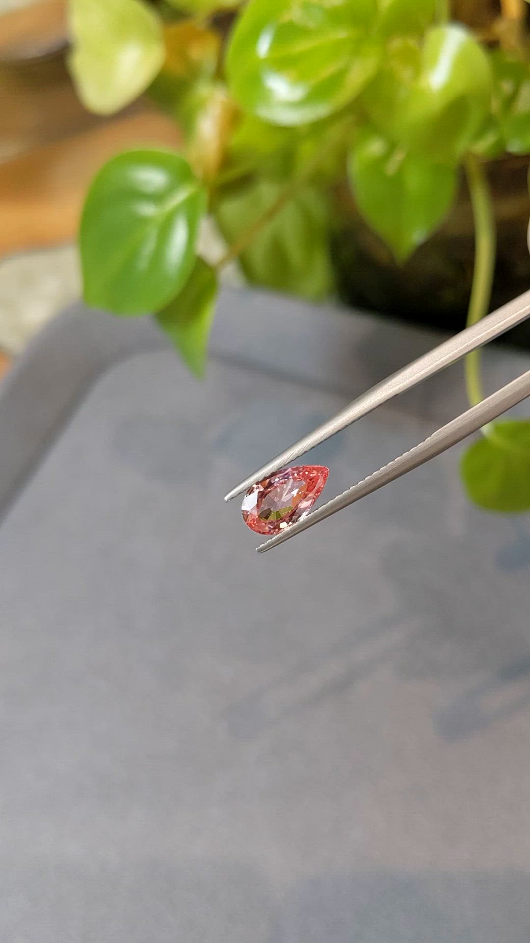 1.52 Ct. Padparadscha Sapphire from Ceylon (Sri Lanka) Size Video