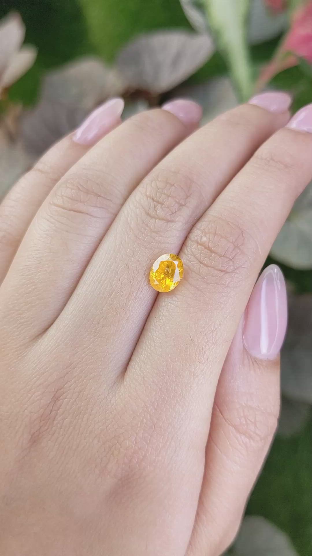 2.04 Ct. Yellow Sapphire from Ceylon (Sri Lanka) Size Video