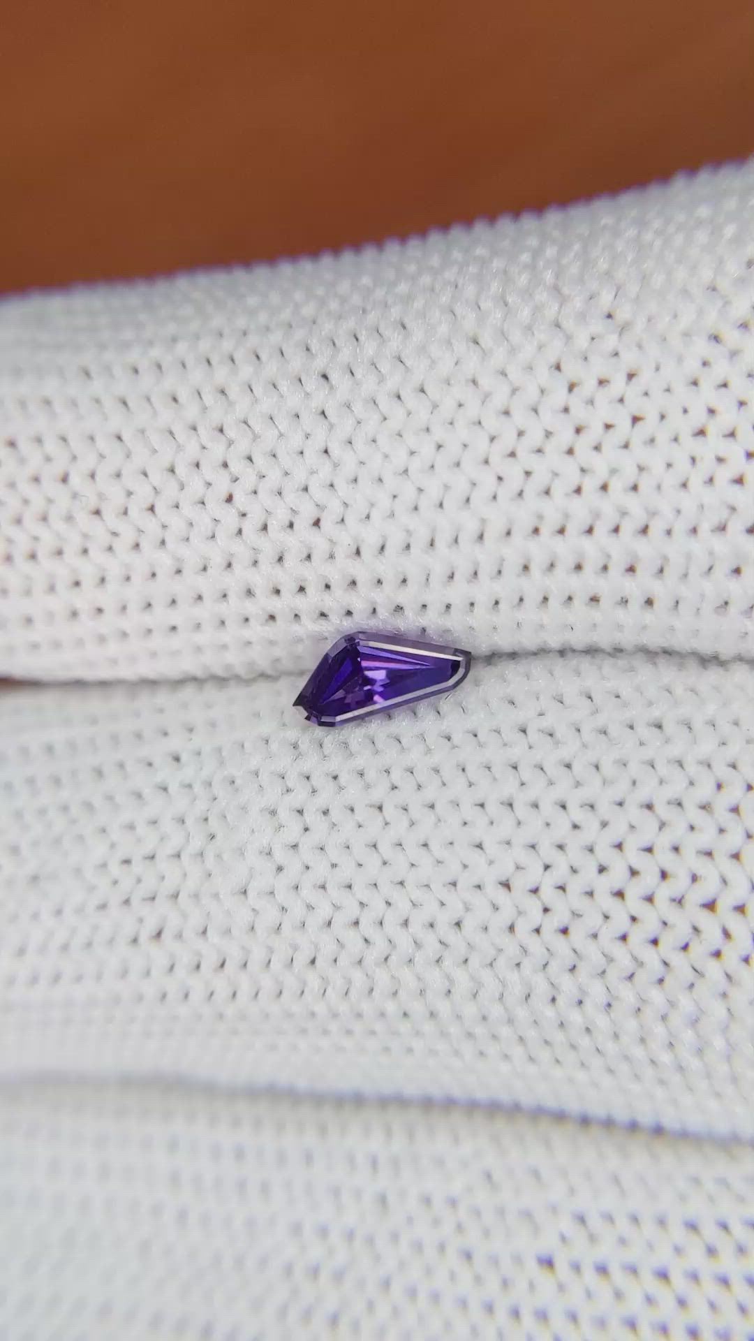 0.44 Ct. Purple Sapphire from Ceylon (Sri Lanka) Size Video