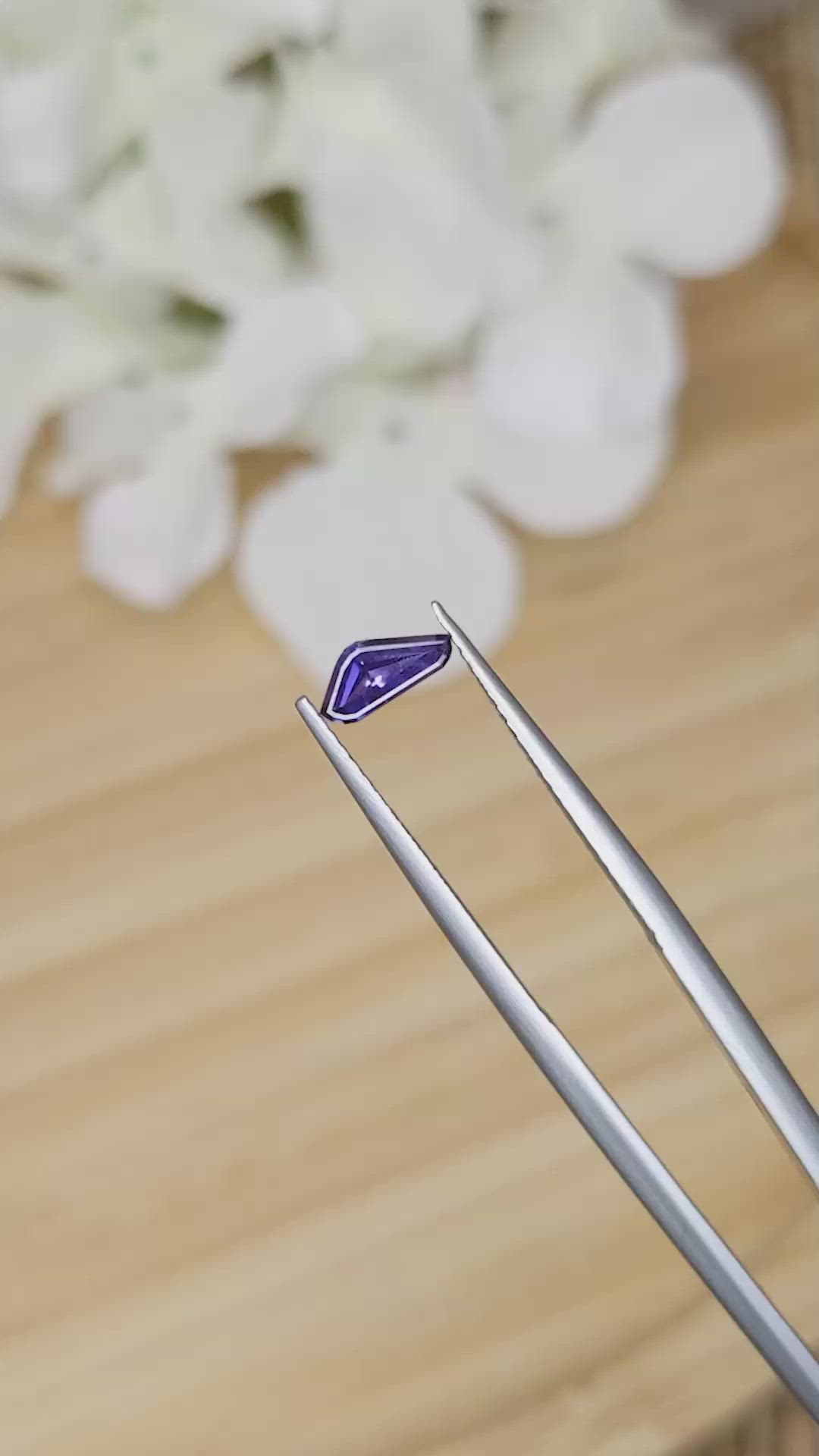0.44 Ct. Purple Sapphire from Ceylon (Sri Lanka) Size Video