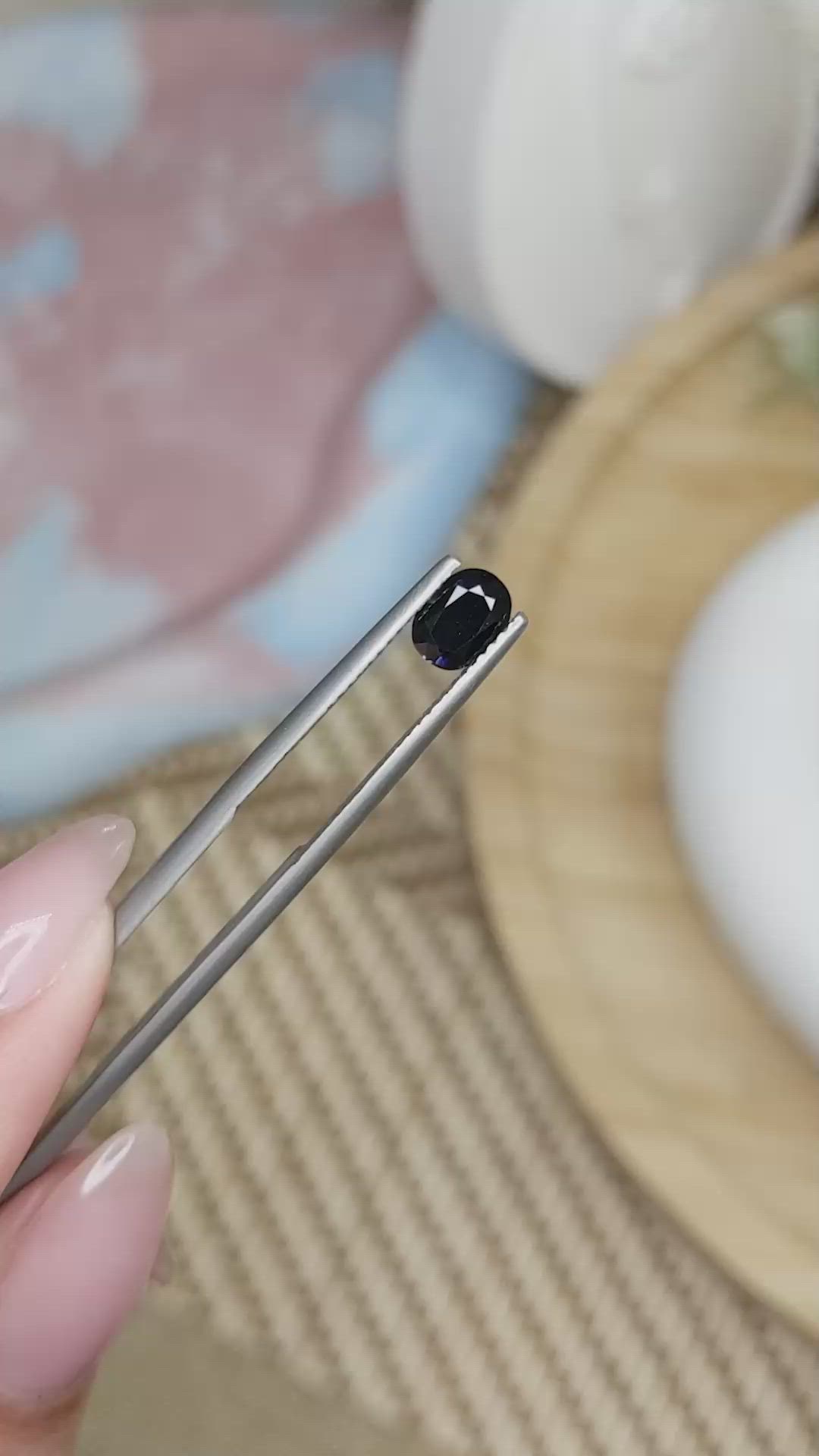 1.07 Ct. Blue Sapphire from Ceylon (Sri Lanka) Size Video