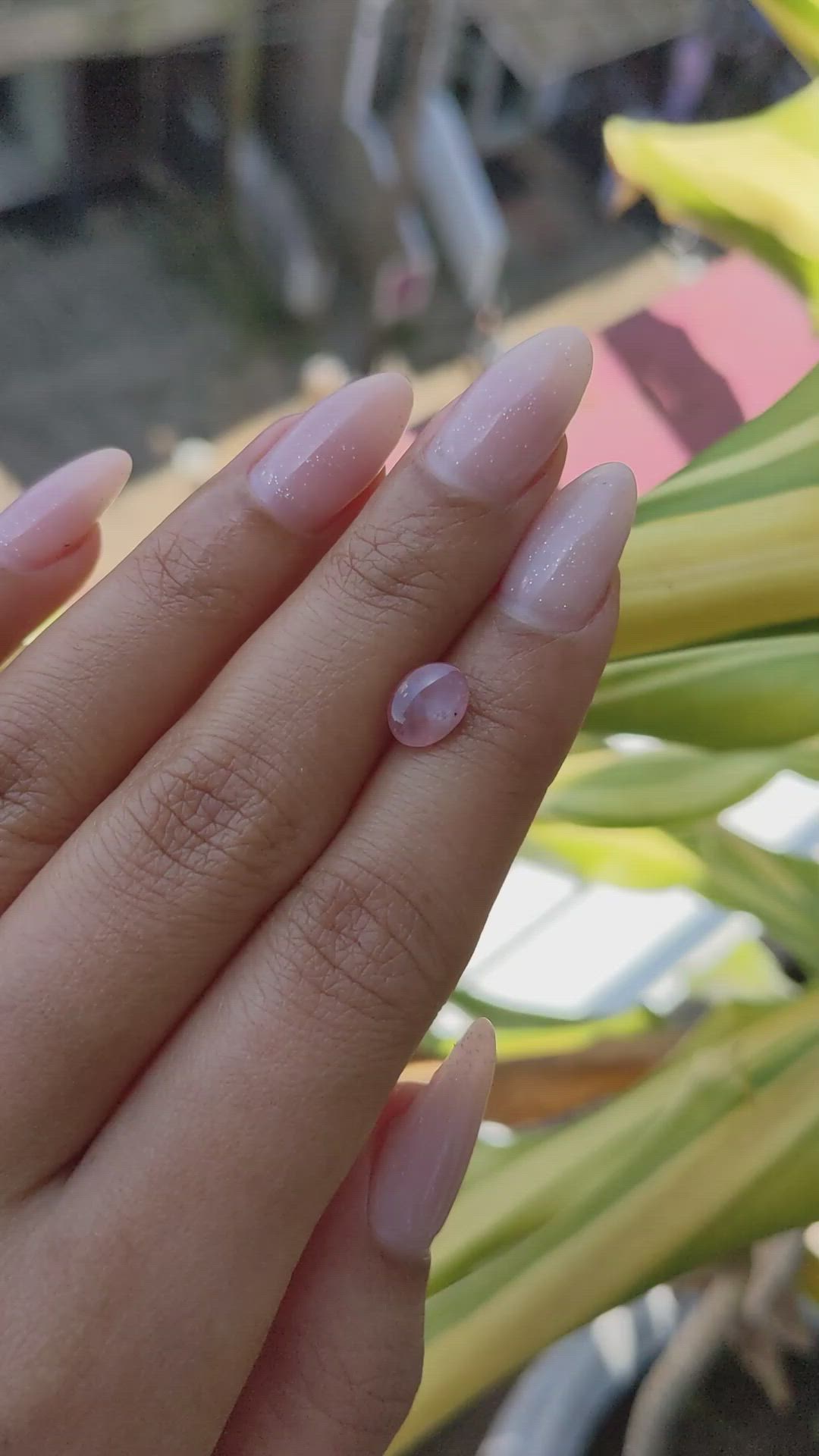 2.06 Ct. Padparadscha Star Sapphire from Ceylon (Sri Lanka) Size Video