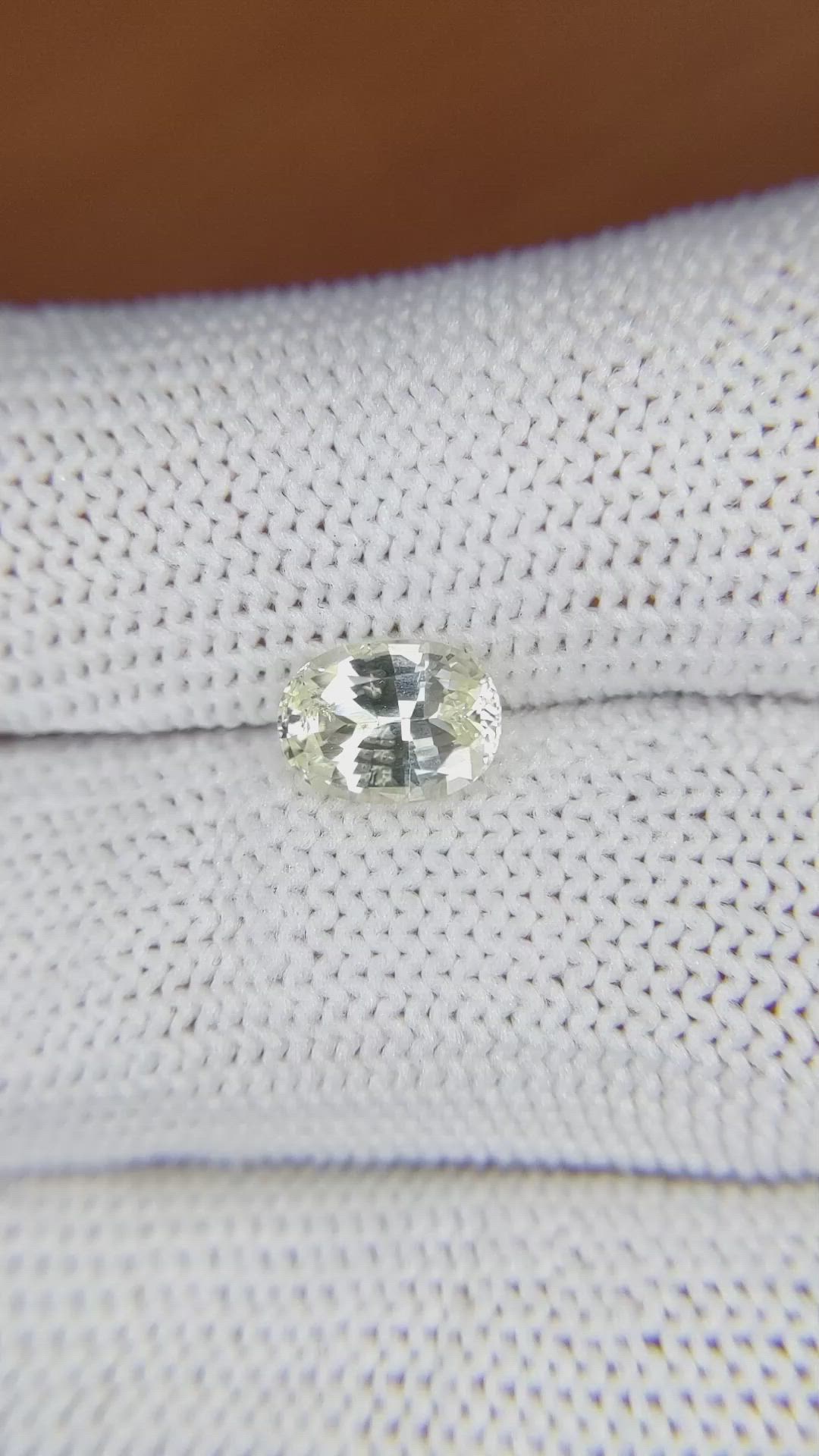 1.57 Ct. Yellow Sapphire from Ceylon (Sri Lanka) Size Video