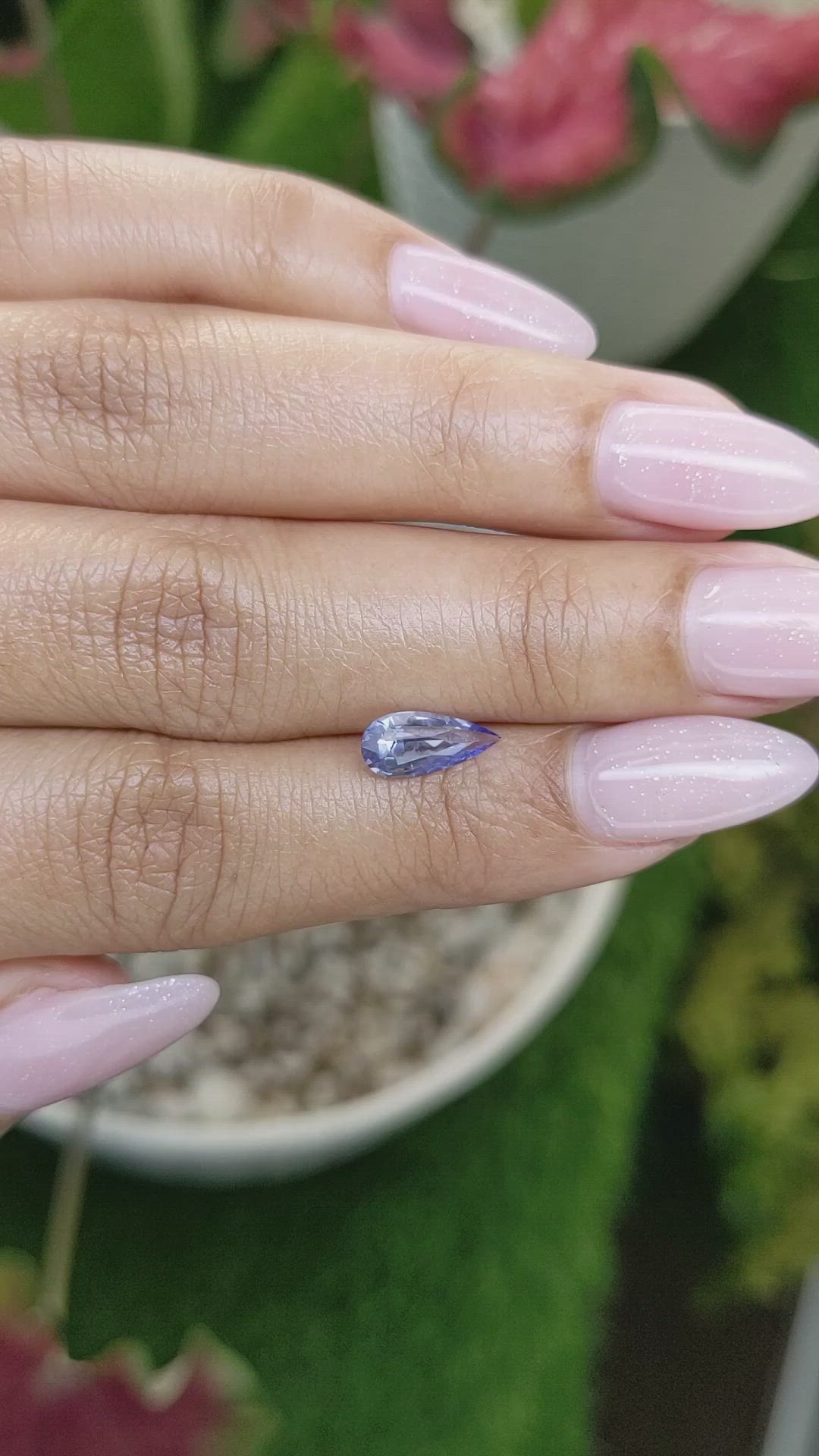 1.33 Ct. Blue Sapphire from Ceylon (Sri Lanka) Size Video