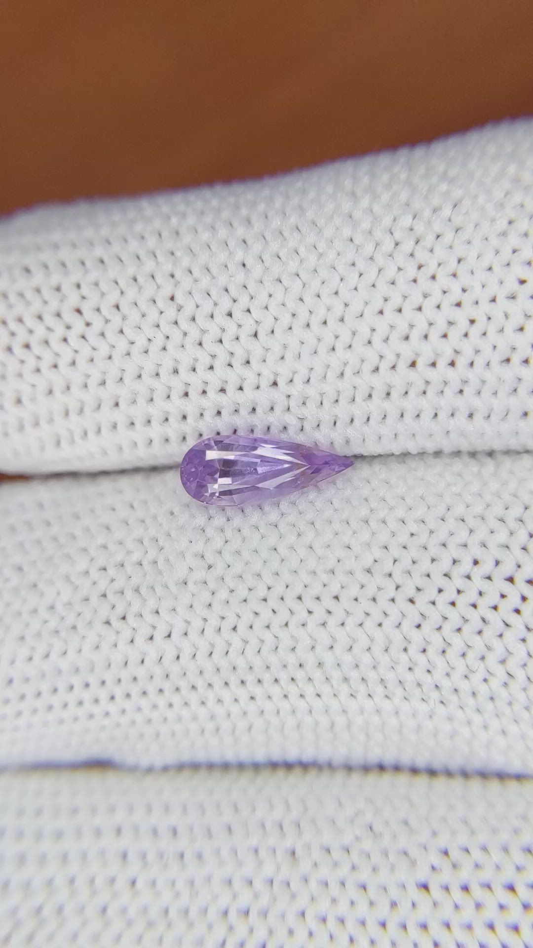 1.03 Ct. Purple Sapphire from Ceylon (Sri Lanka) Size Video