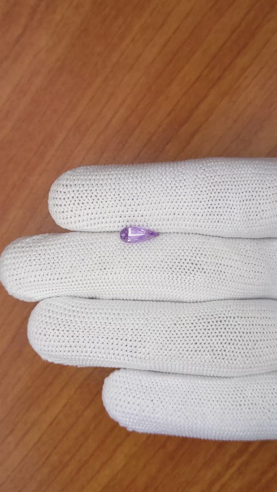 1.03 Ct. Purple Sapphire from Ceylon (Sri Lanka) Size Video