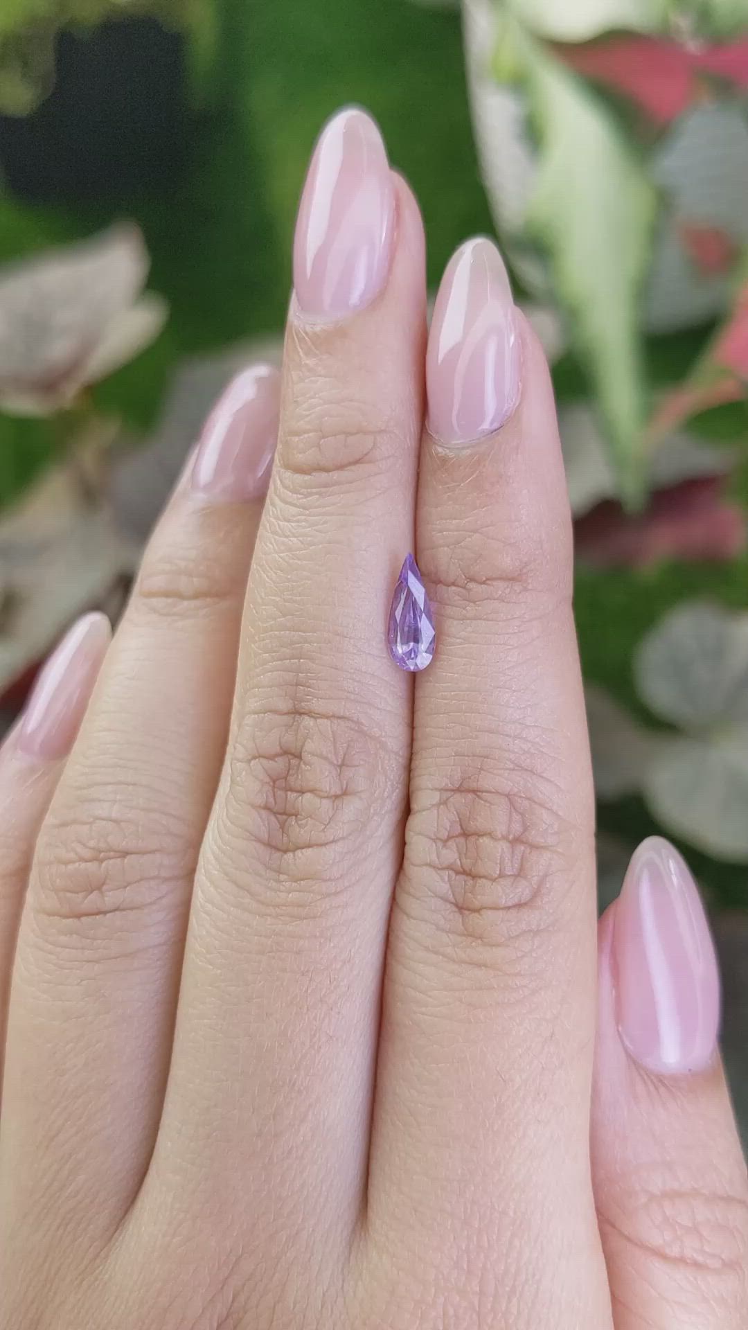 1.03 Ct. Purple Sapphire from Ceylon (Sri Lanka) Size Video