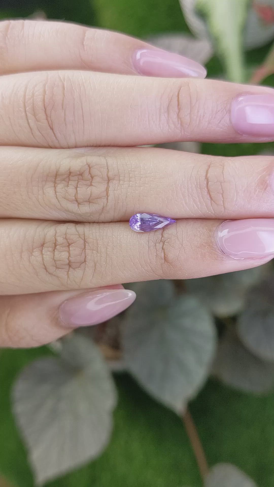 1.03 Ct. Purple Sapphire from Ceylon (Sri Lanka) Size Video