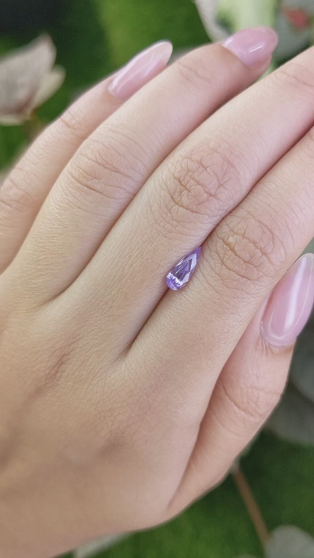 1.03 Ct. Purple Sapphire from Ceylon (Sri Lanka) Size Video