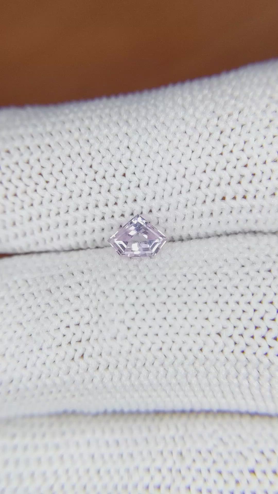 0.50 Ct. Pinkish Purple Sapphire from Ceylon (Sri Lanka) Size Video