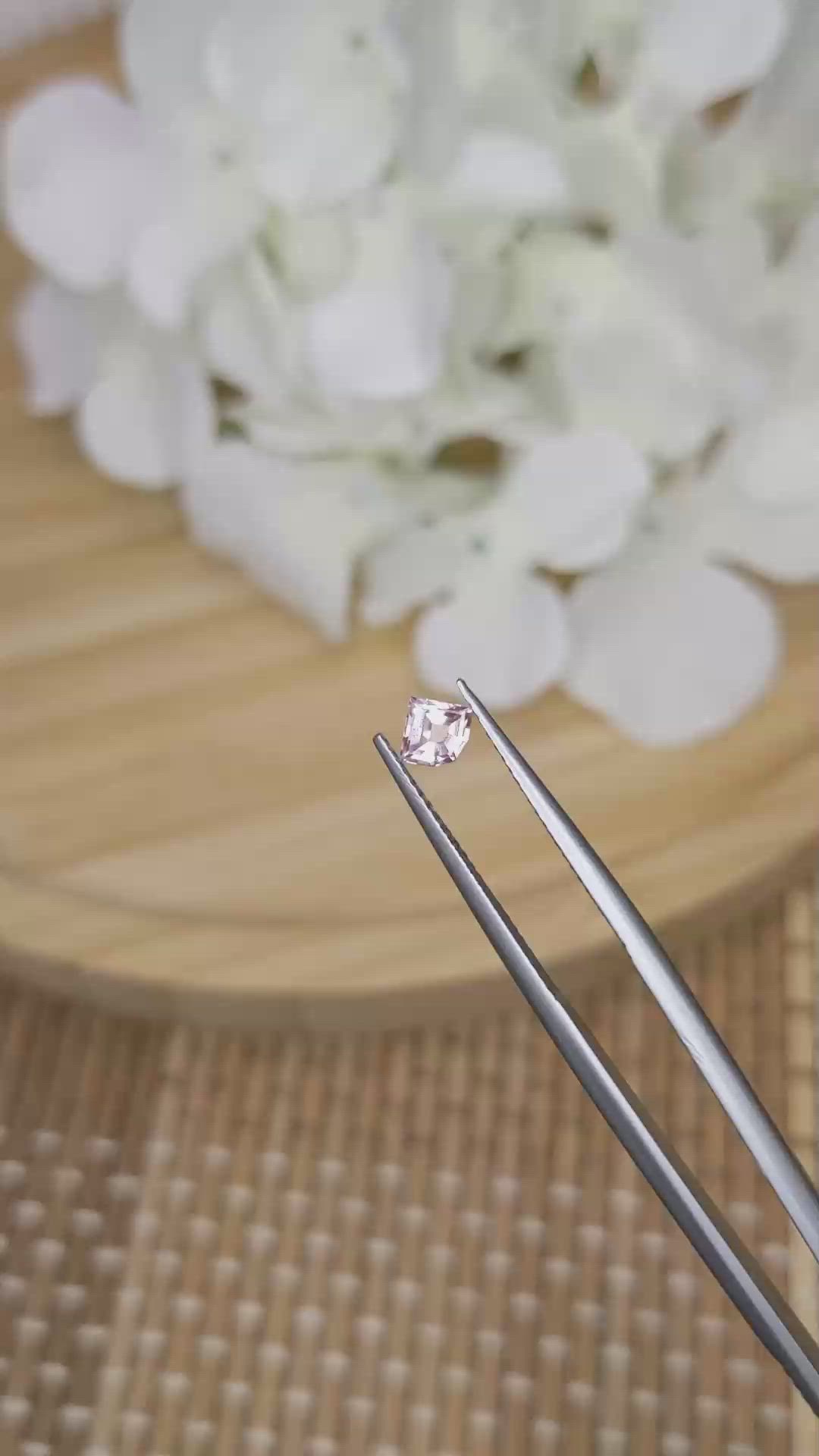 0.43 Ct. Pink Sapphire from Ceylon (Sri Lanka) Size Video