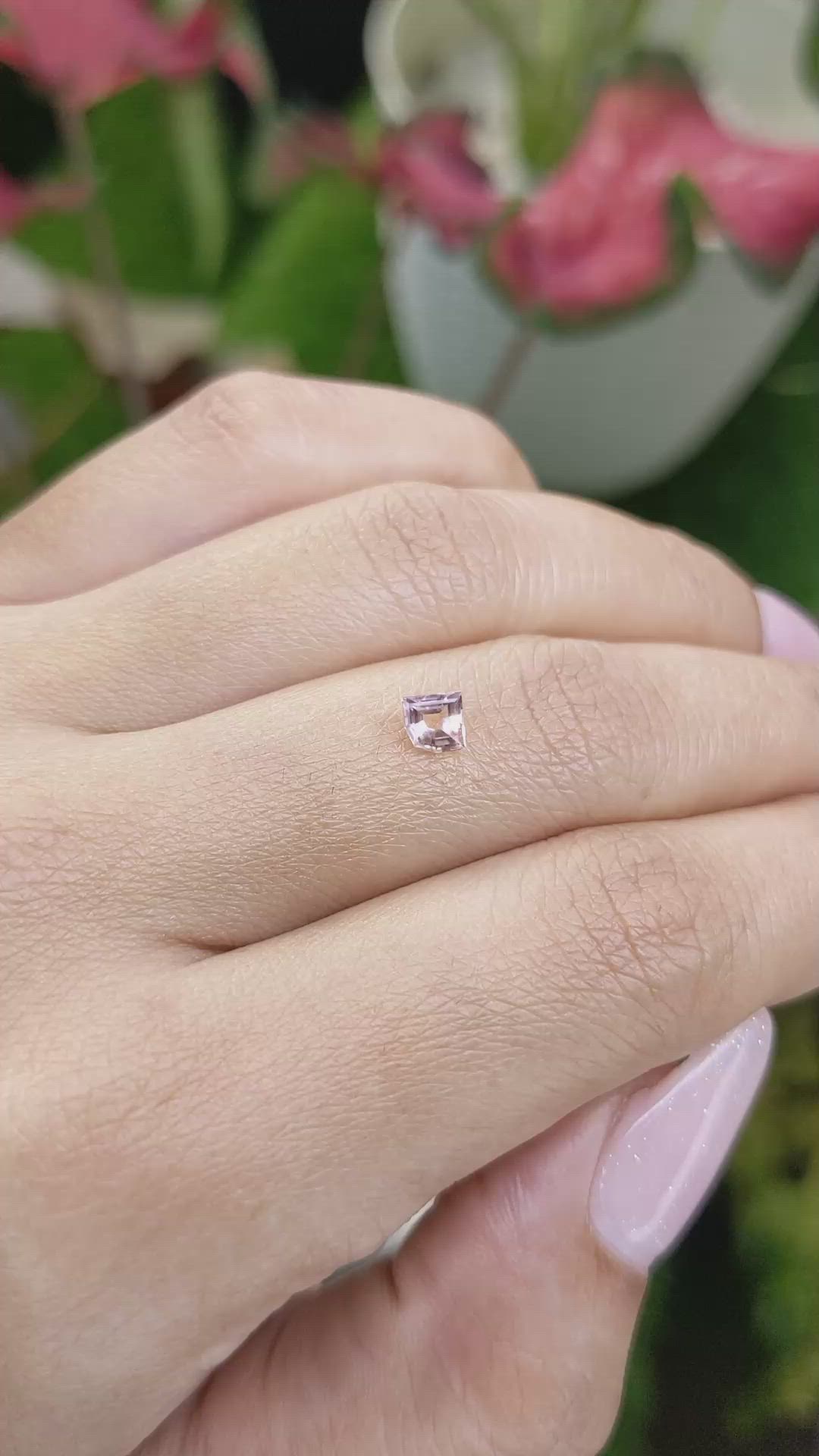 0.43 Ct. Pink Sapphire from Ceylon (Sri Lanka) Size Video