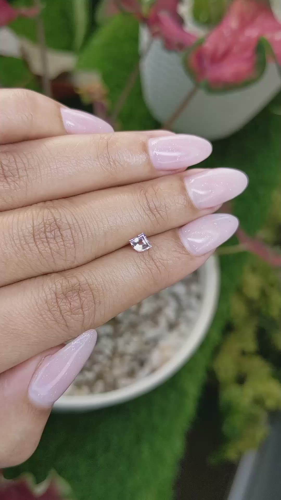 0.43 Ct. Pink Sapphire from Ceylon (Sri Lanka) Size Video