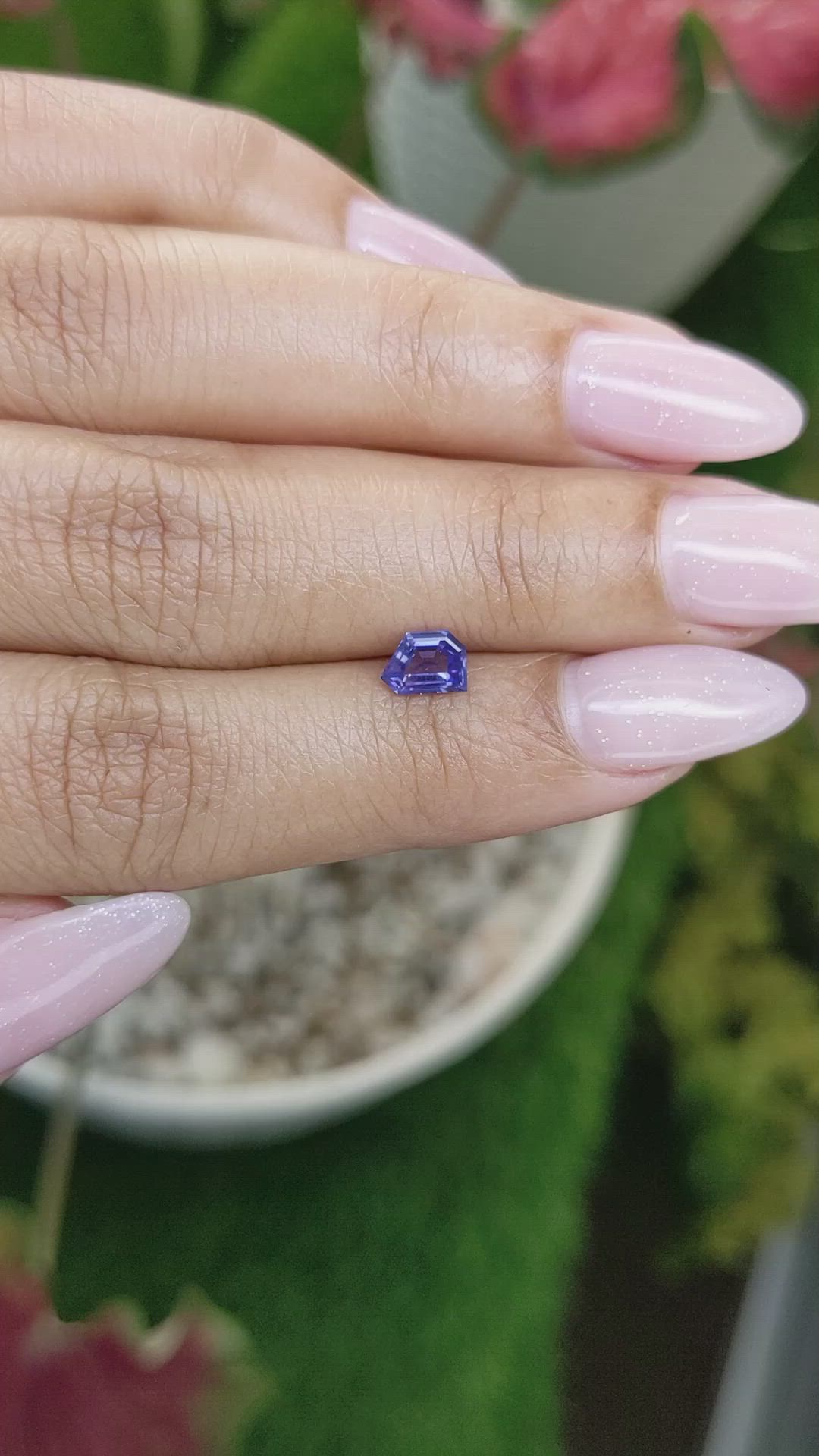 0.57 Ct. Blue Sapphire from Ceylon (Sri Lanka) Size Video