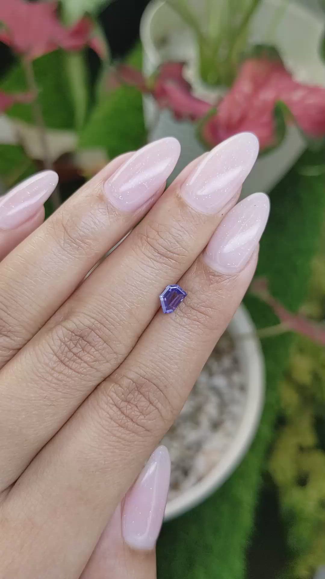0.57 Ct. Blue Sapphire from Ceylon (Sri Lanka) Size Video