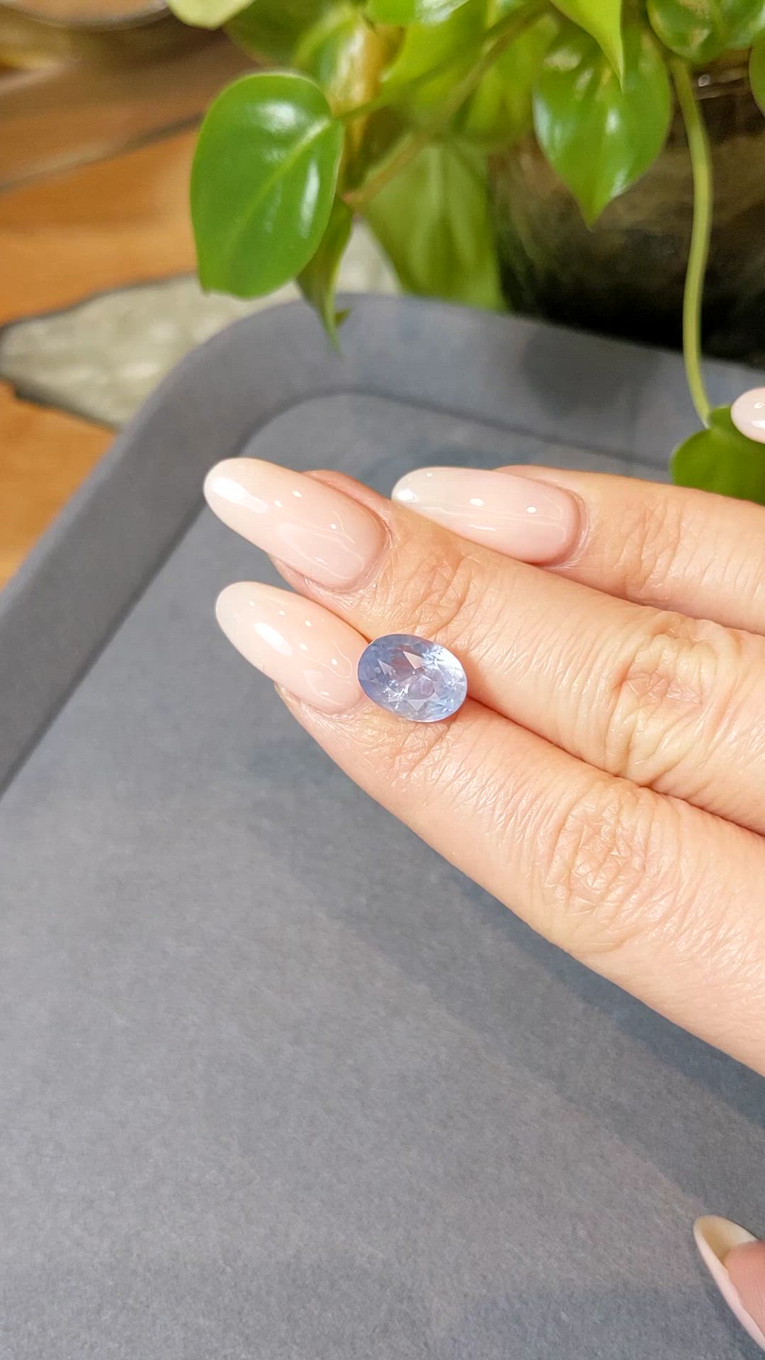 6.25 Ct. Blue Sapphire from Ceylon (Sri Lanka) Size Video
