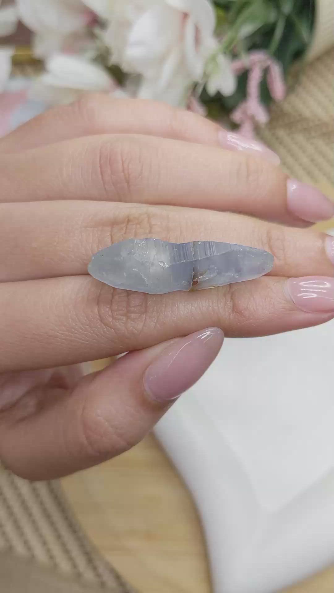 39.95 Ct. Blue Sapphire Crystal from Ceylon (Sri Lanka) Size Video