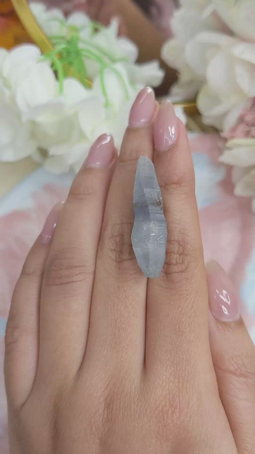 39.95 Ct. Blue Sapphire Crystal from Ceylon (Sri Lanka) Size Video