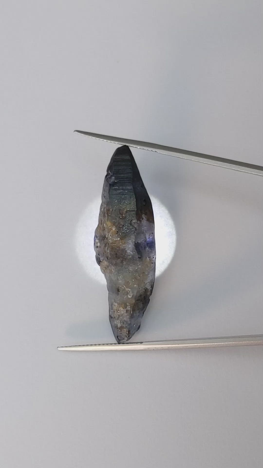 45.58 Ct. Blue Sapphire Crystal from Ceylon (Sri Lanka) Size Video