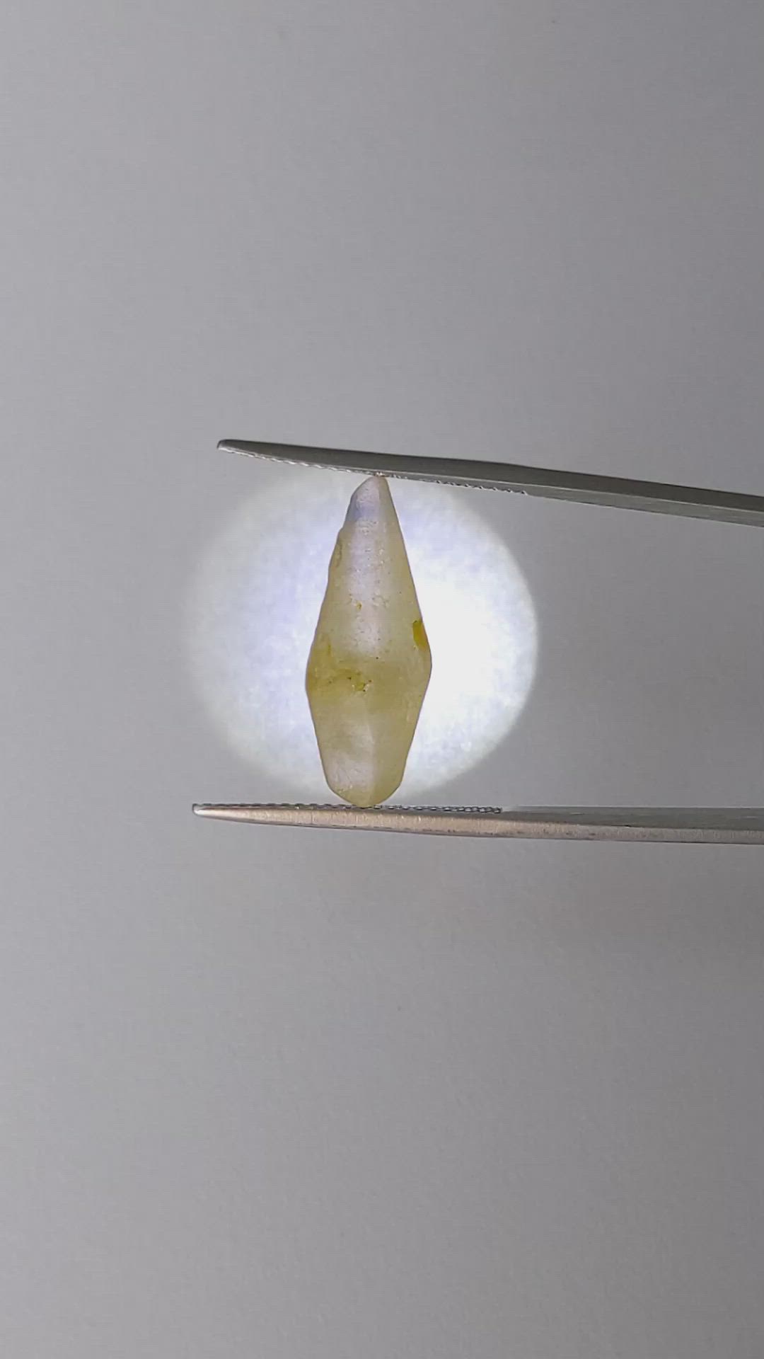 8.05 Ct. Yellow Sapphire Crystal from Ceylon (Sri Lanka) Size Video