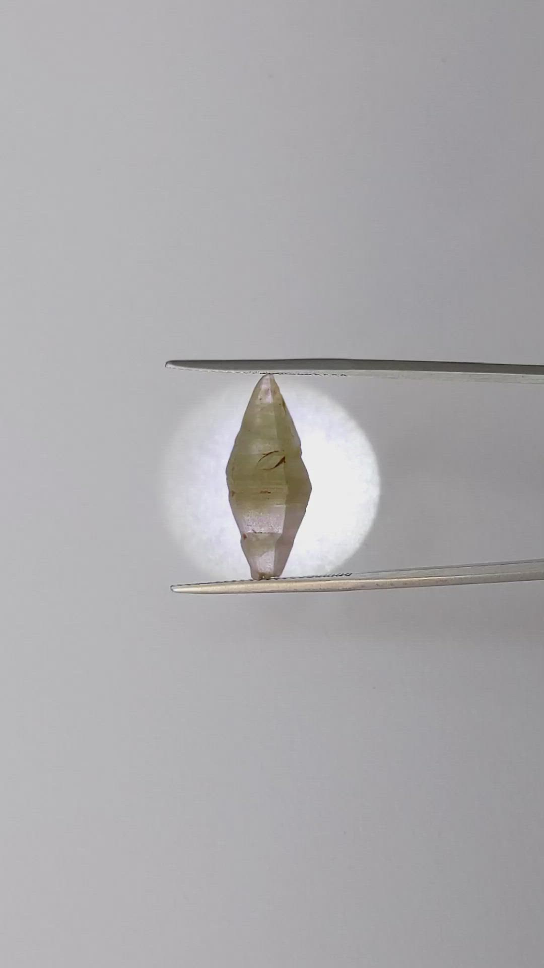 9.56 Ct. Yellow Sapphire Crystal from Ceylon (Sri Lanka) Size Video