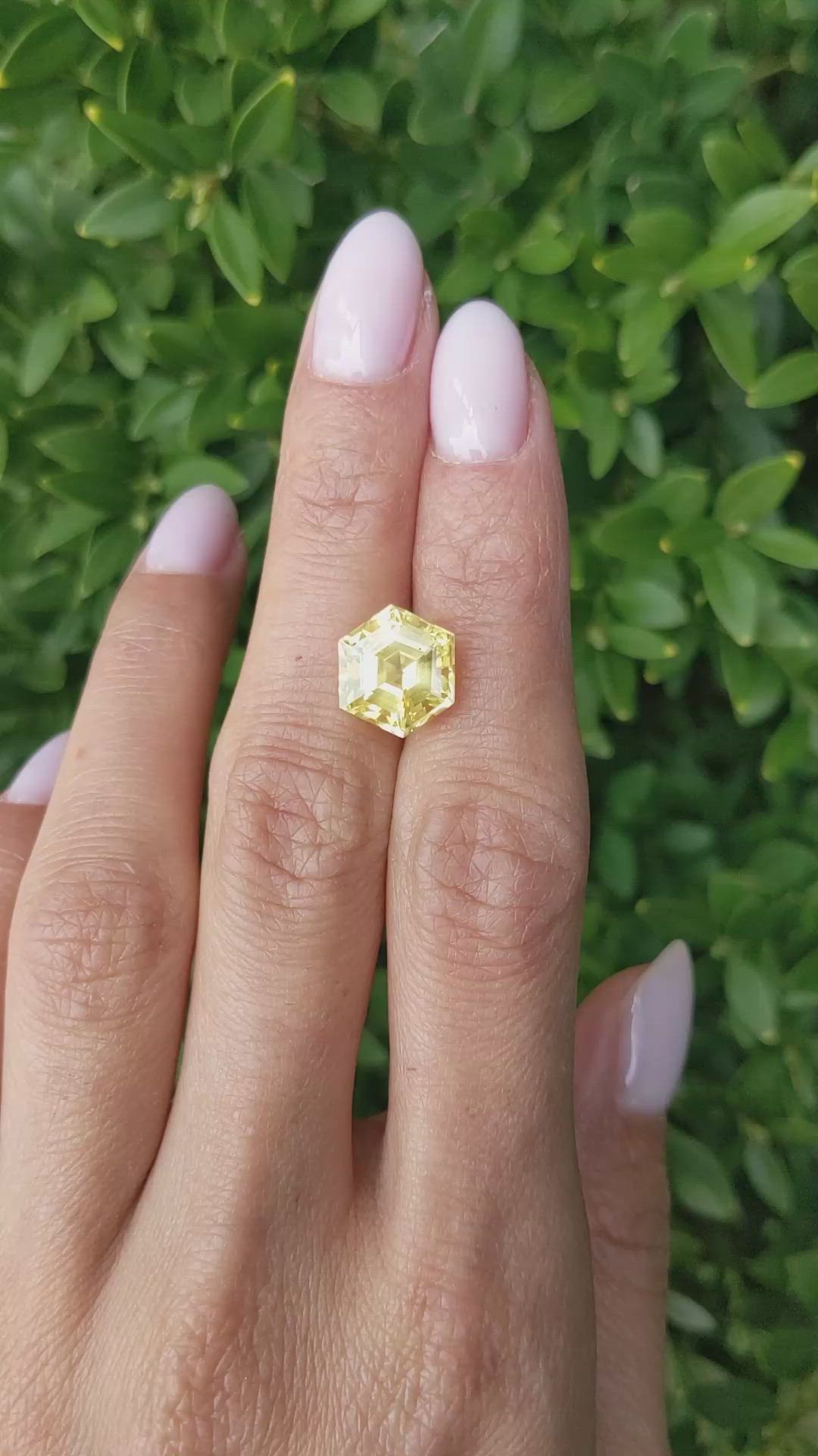 6.20 Ct. Yellow Sapphire from Ceylon (Sri Lanka) Size Video