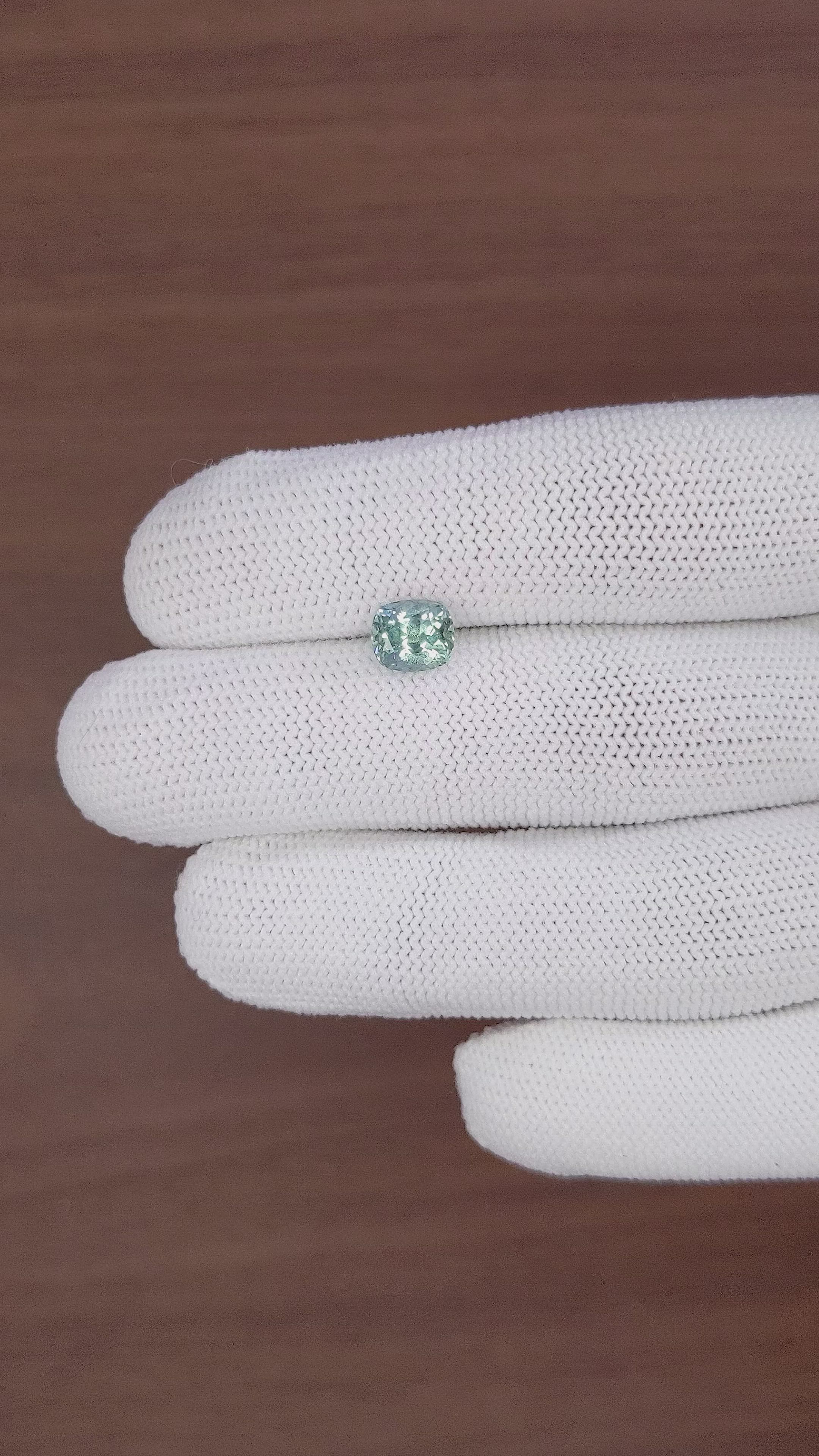 1.88 Ct. Bluish Green Sapphire from Montana Size Video