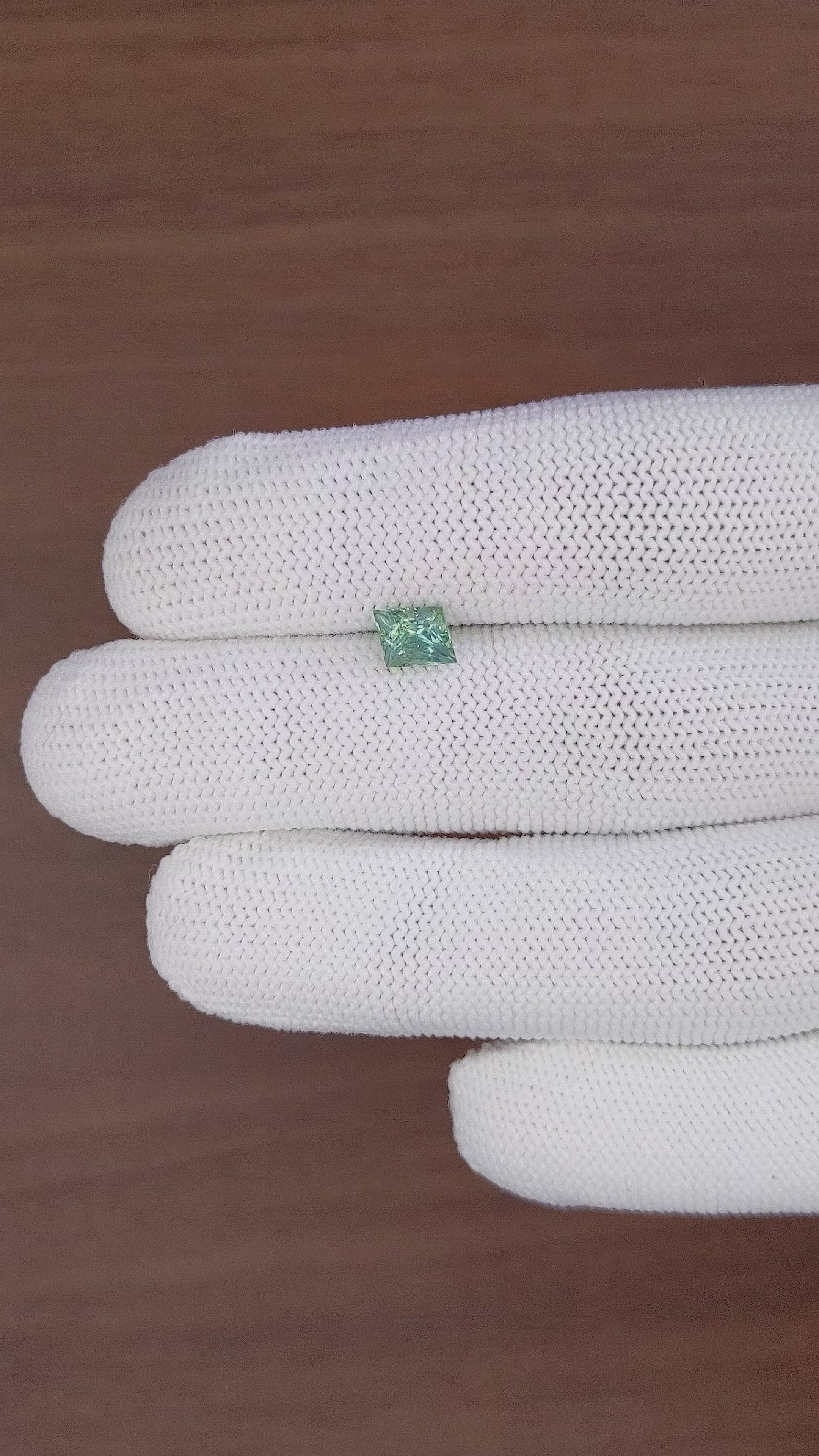 1.19 Ct. Bluish Green Sapphire from Montana Size Video