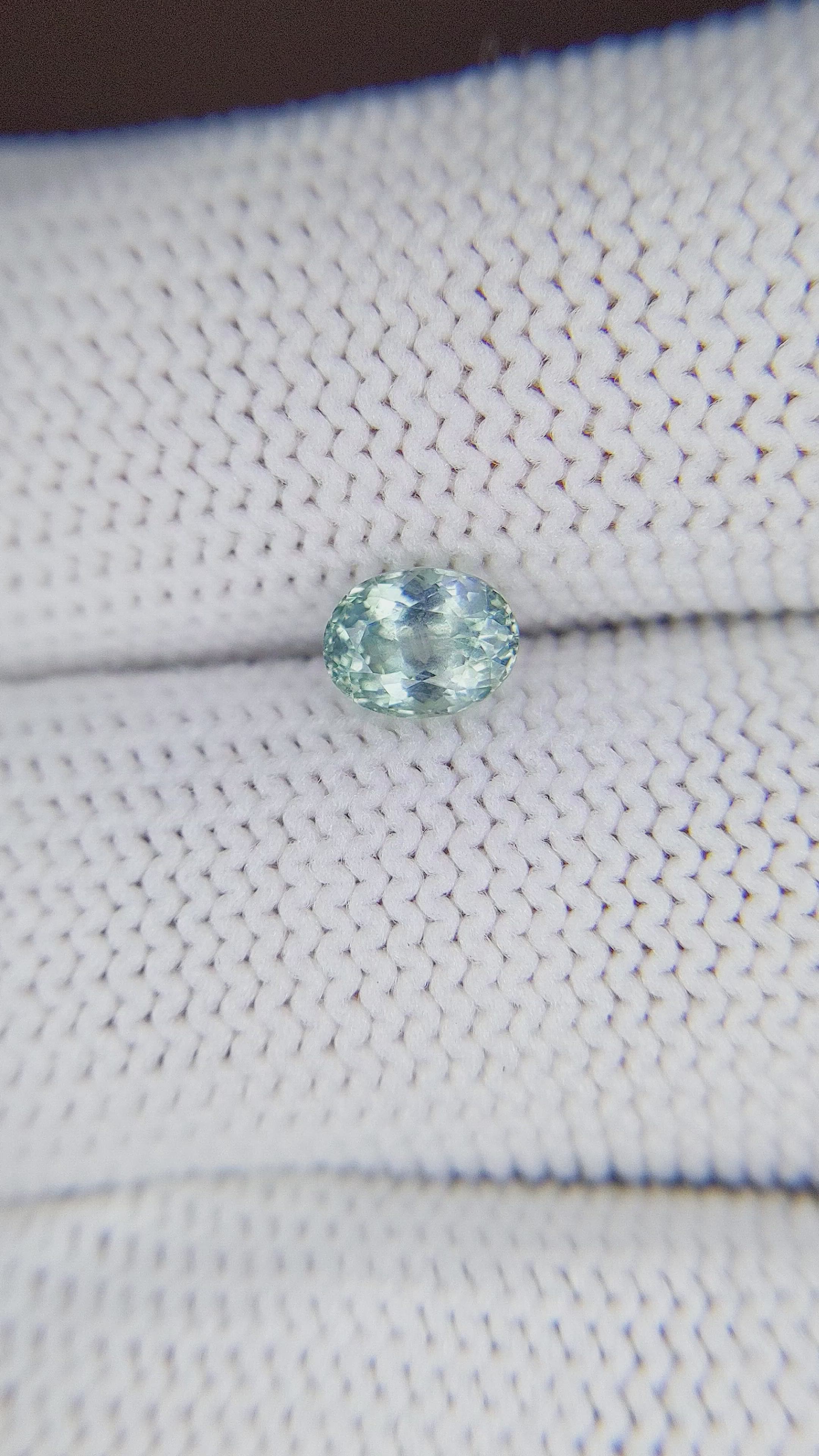0.94 Ct. Bluish Green Sapphire from Montana Size Video