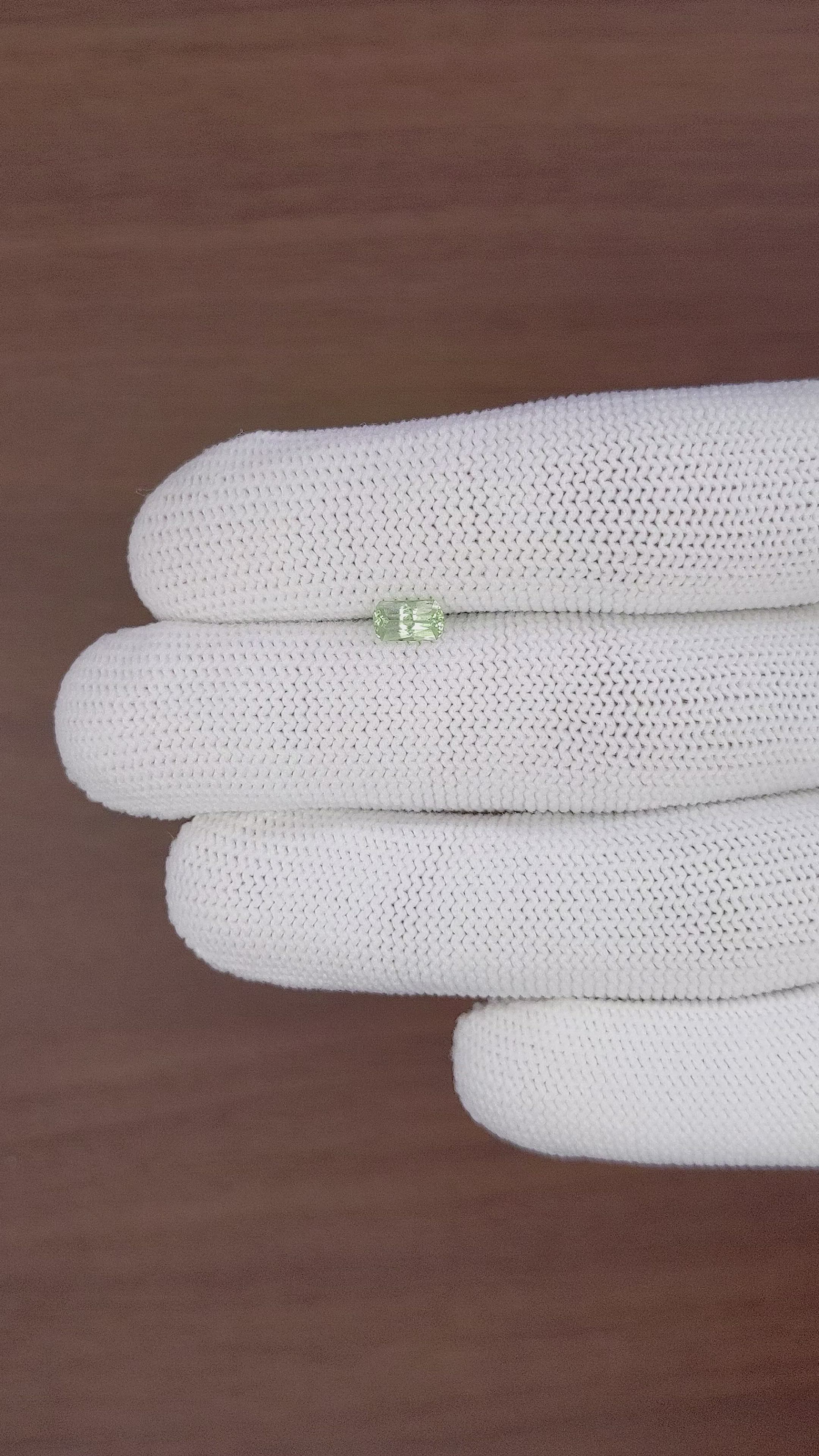 0.68 Ct. Green Sapphire from Montana Size Video
