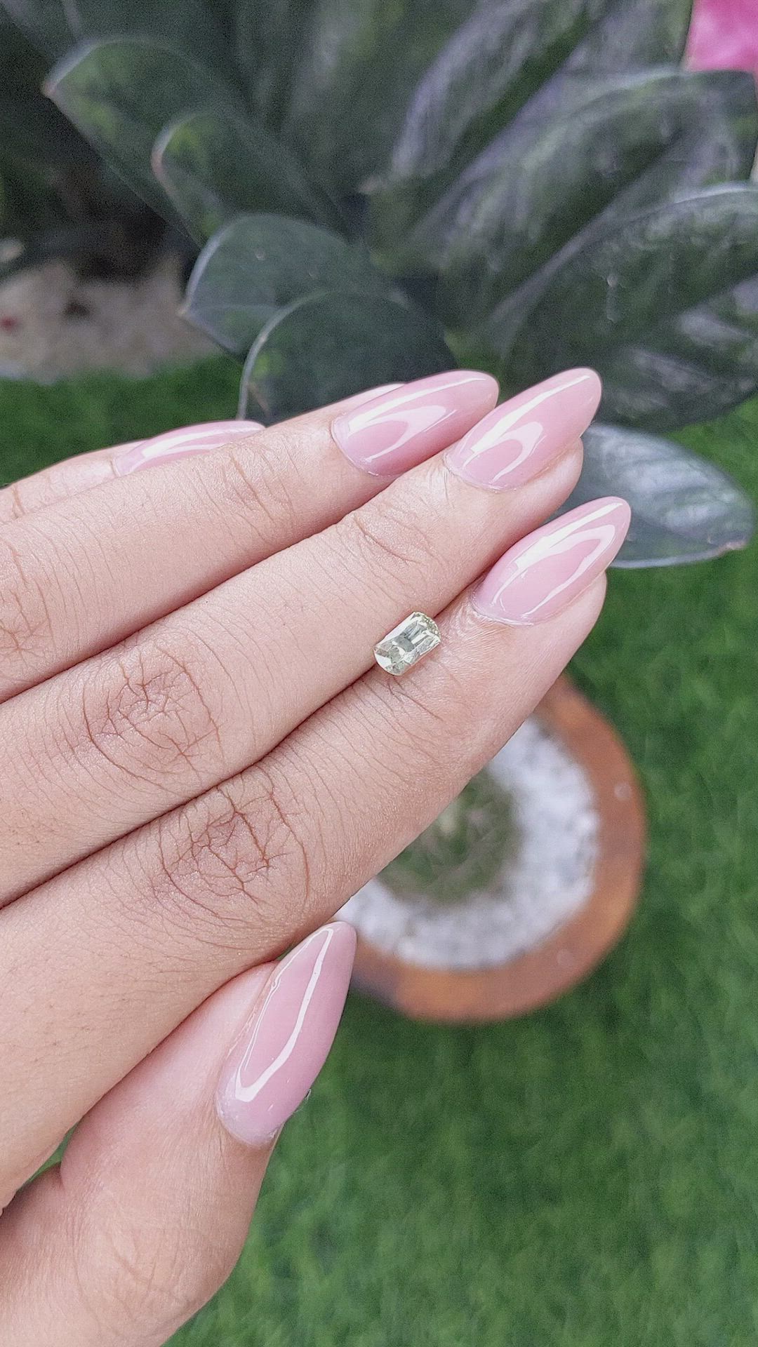0.68 Ct. Green Sapphire from Montana Size Video