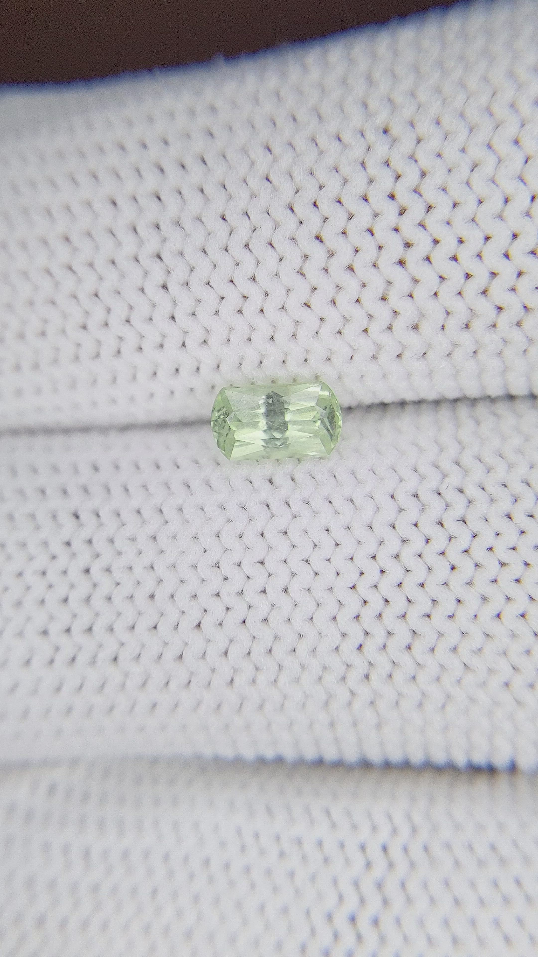 0.68 Ct. Green Sapphire from Montana Size Video