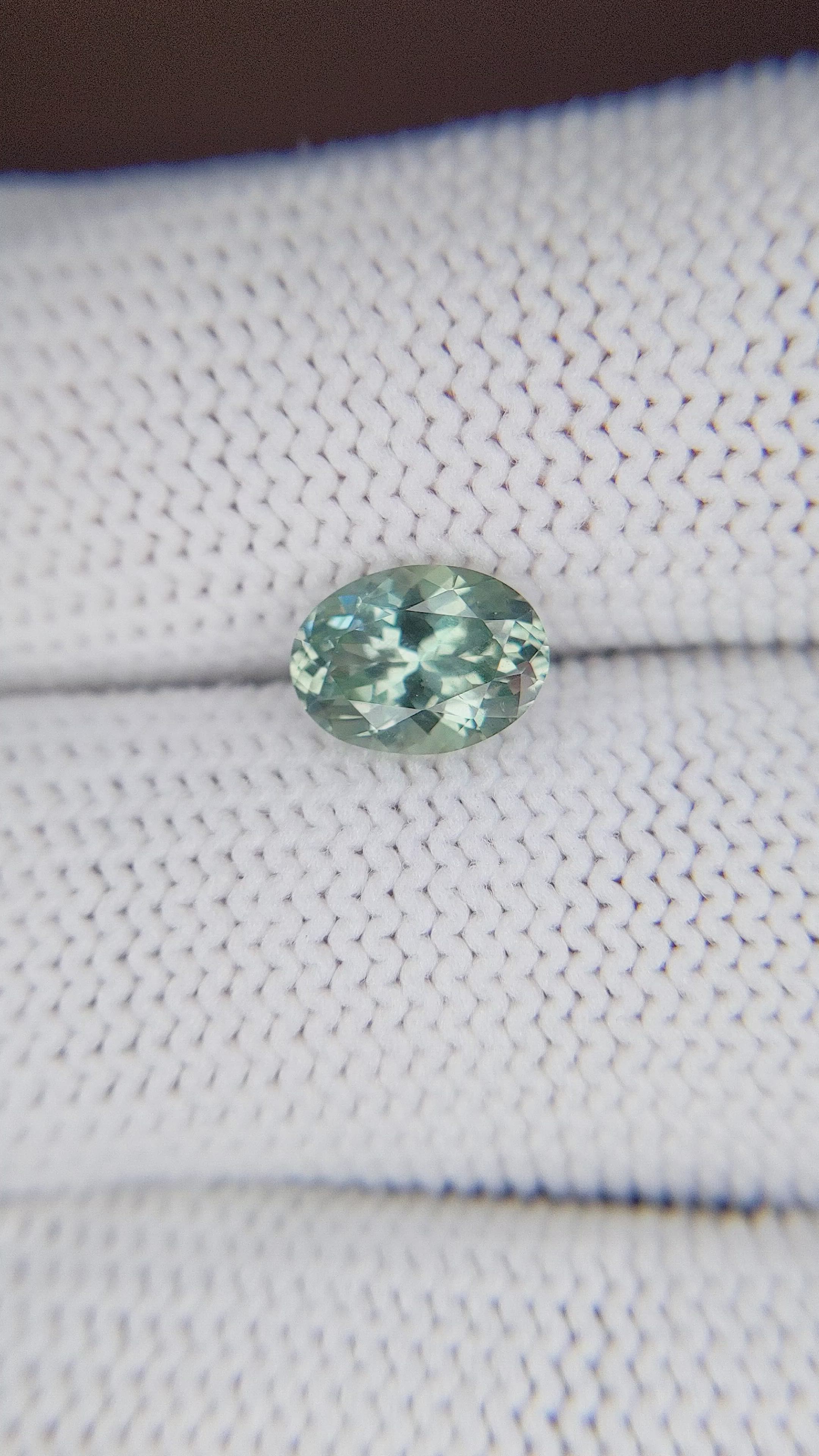 1.63 Ct. Bluish Green Sapphire from Montana Size Video
