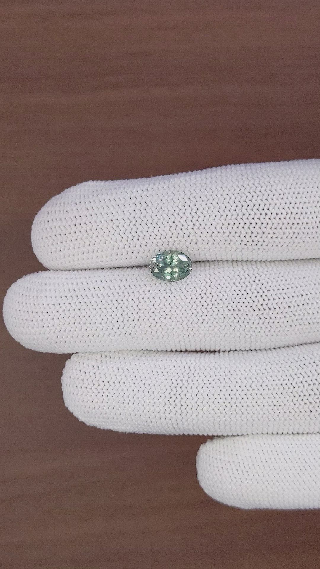 1.63 Ct. Bluish Green Sapphire from Montana Size Video