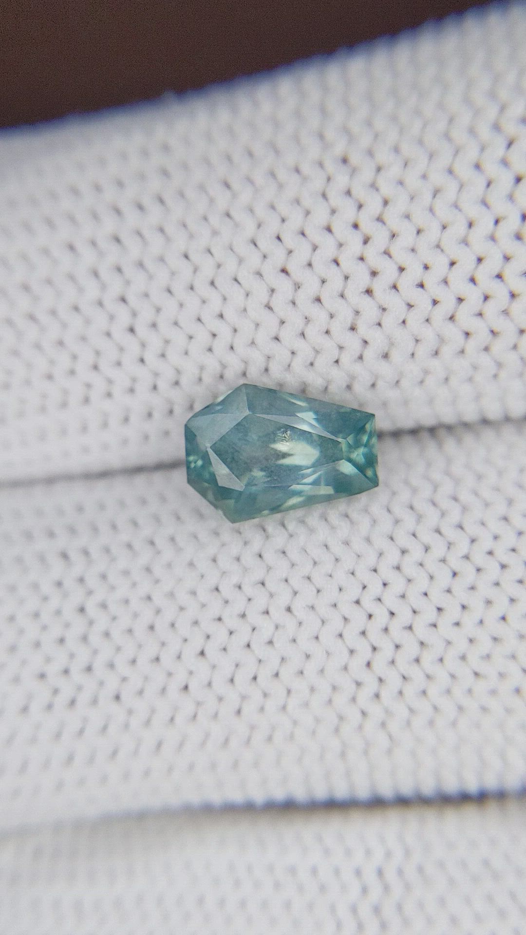 2.17 Ct. Bluish Green Sapphire from Montana Size Video