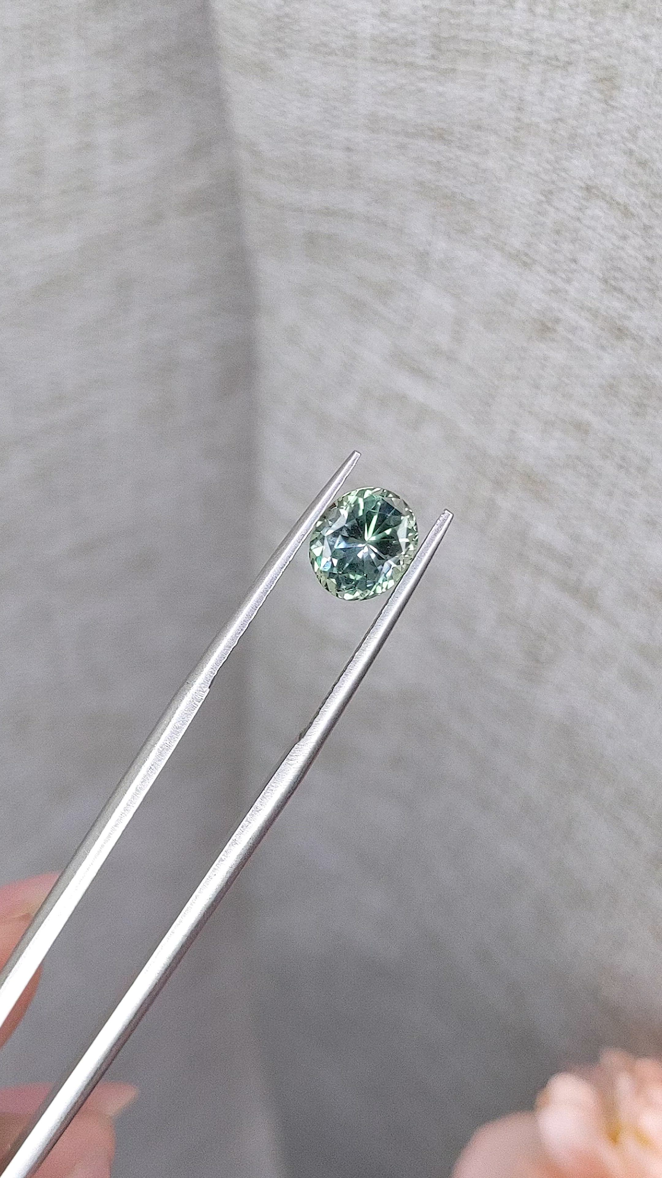 1.75 Ct. Bluish Green Sapphire from Montana Size Video