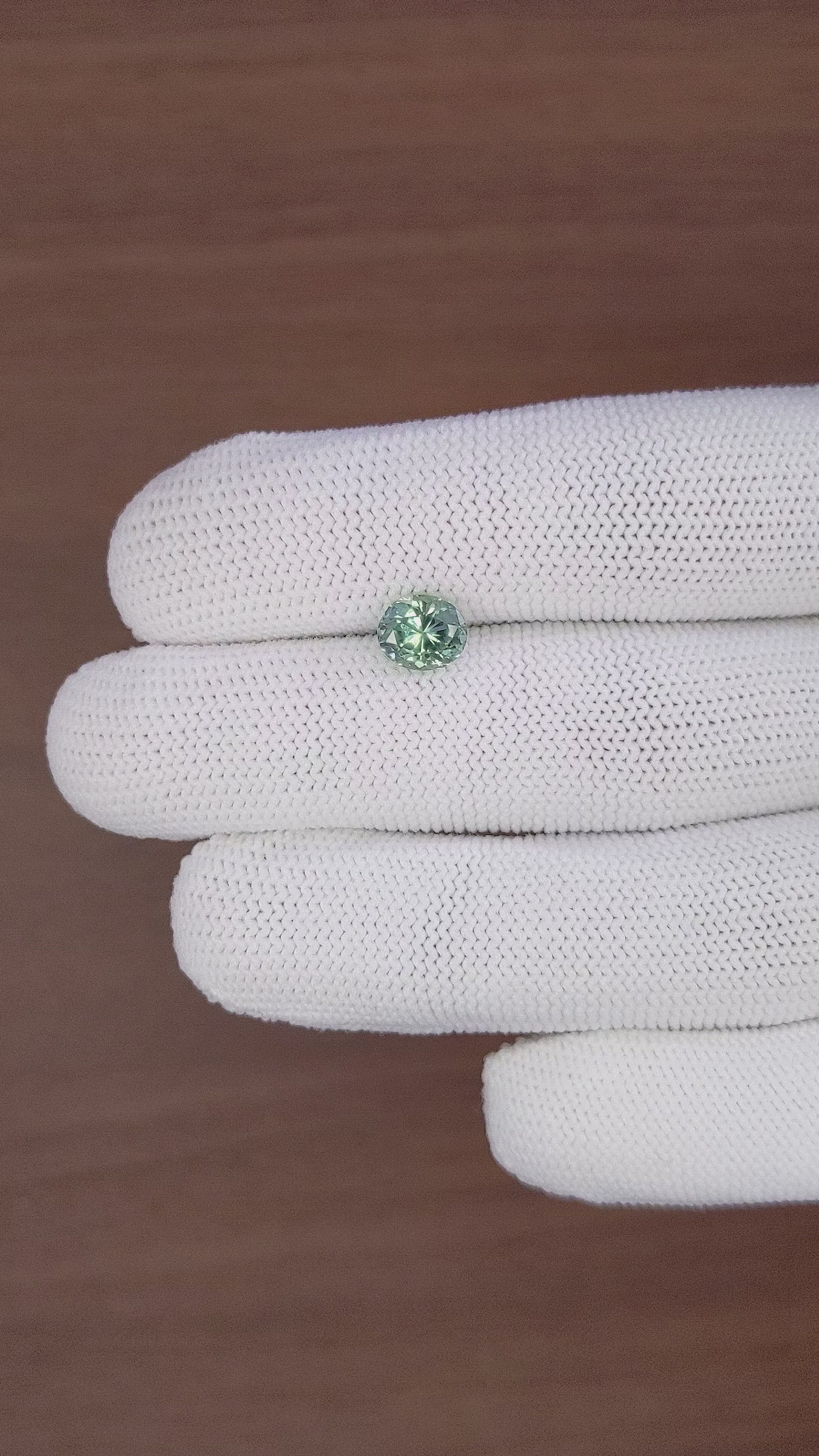1.75 Ct. Bluish Green Sapphire from Montana Size Video