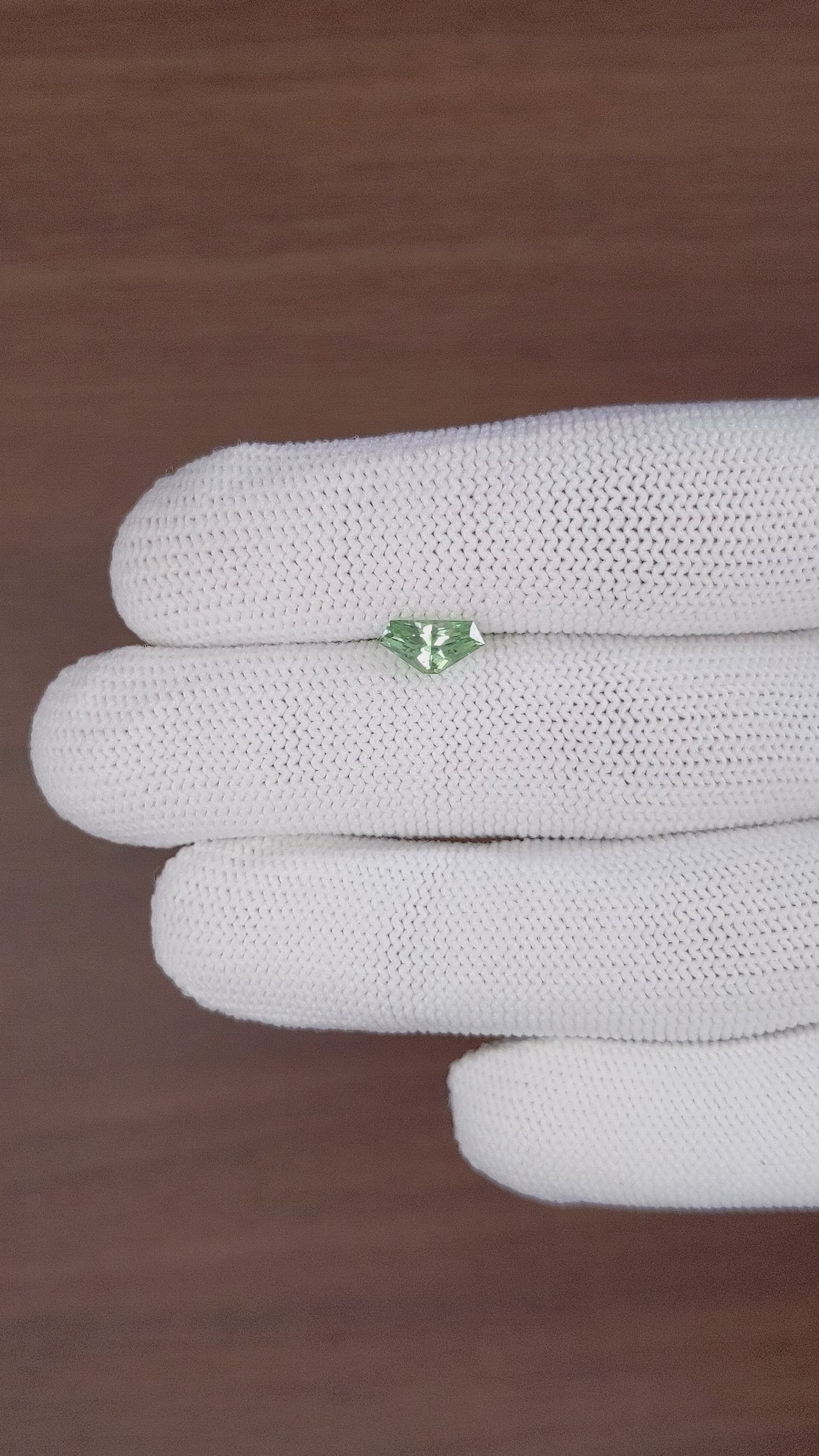 1.05 Ct. Green Sapphire from Montana Size Video