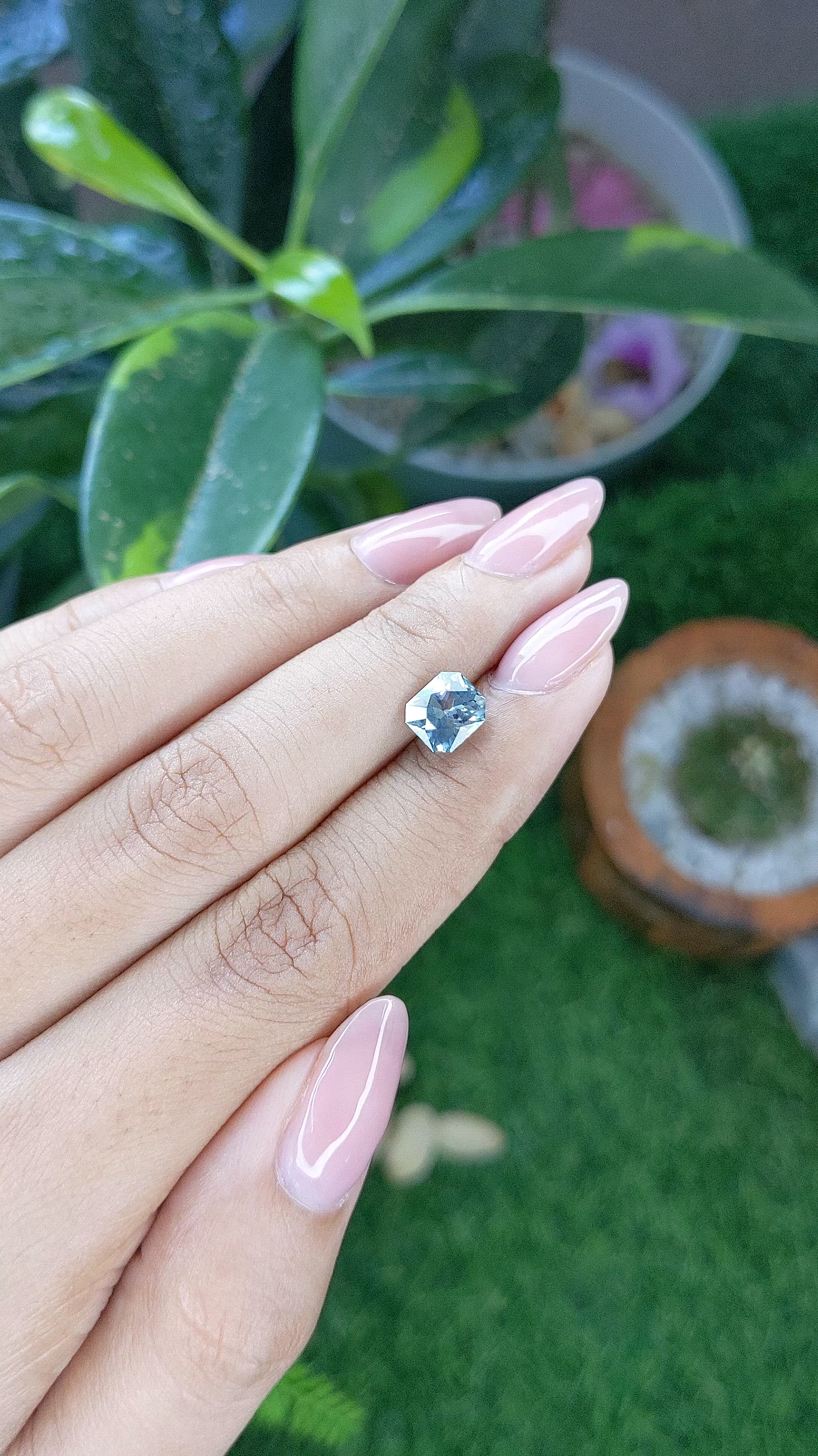 2.07 Ct. Blue Sapphire from Montana Size Video