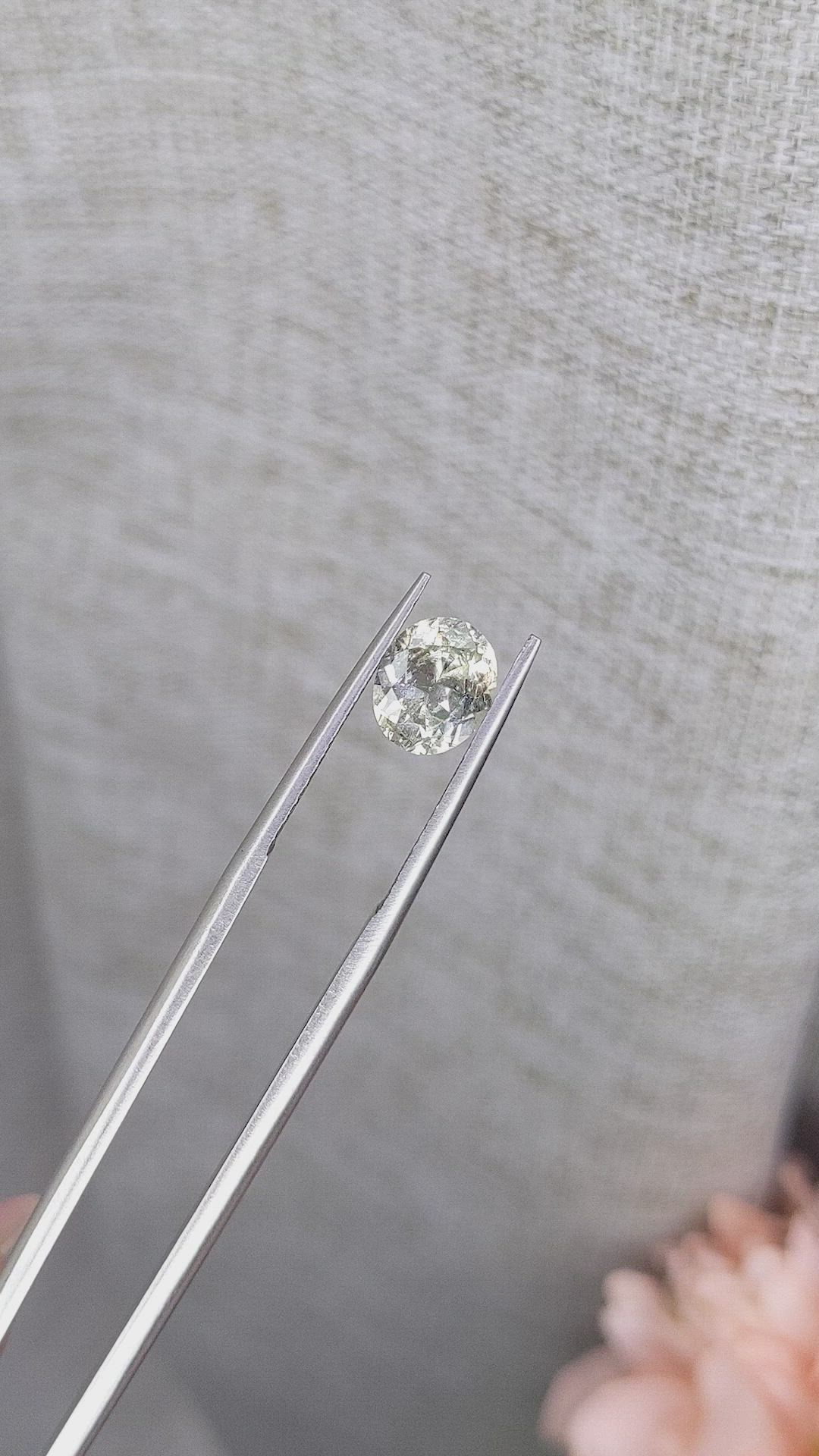 1.56 Ct. Yellowish Green Sapphire from Montana Size Video