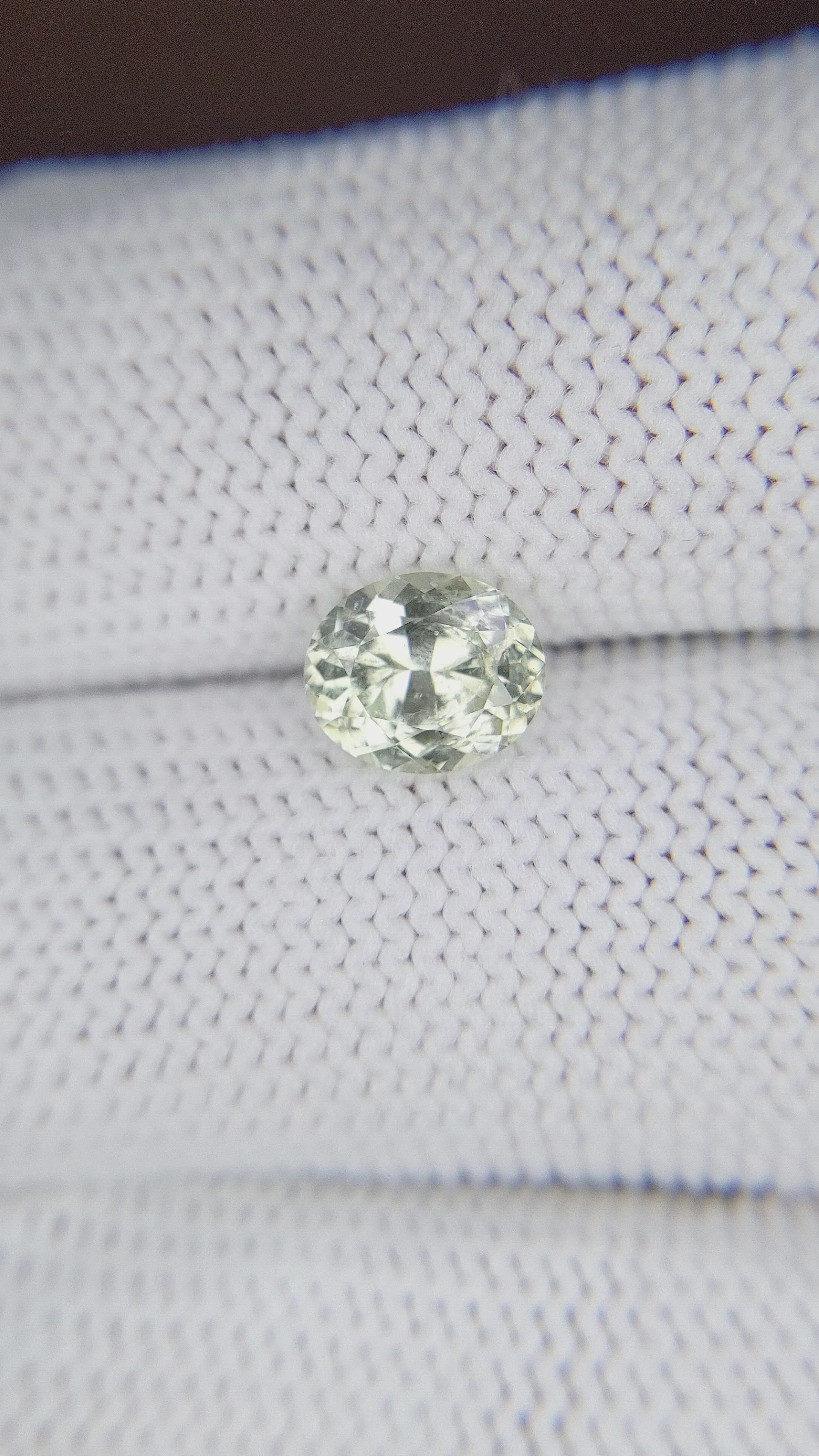 1.56 Ct. Yellowish Green Sapphire from Montana Size Video