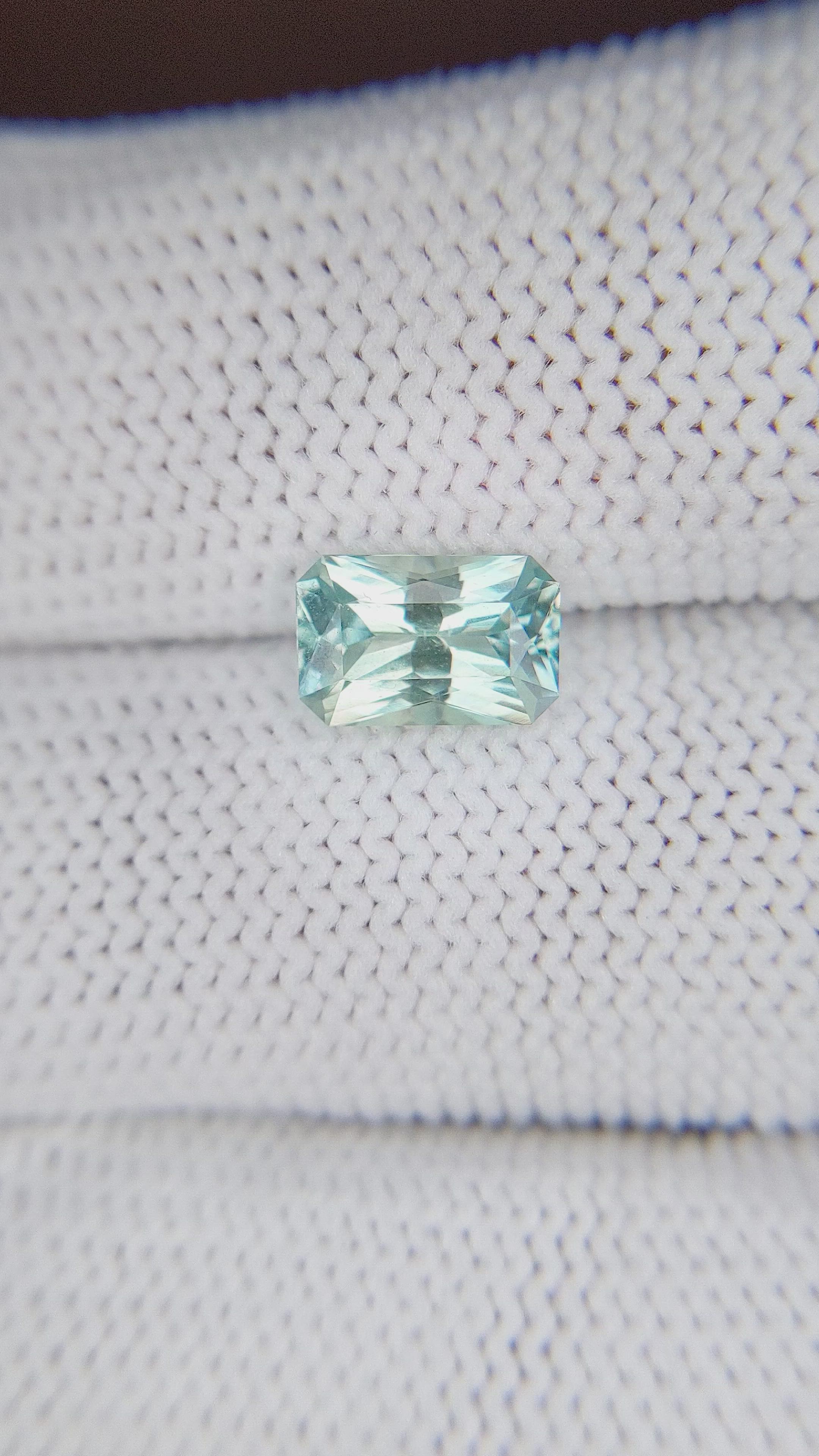 1.65 Ct. Bluish Green Sapphire from Montana Size Video