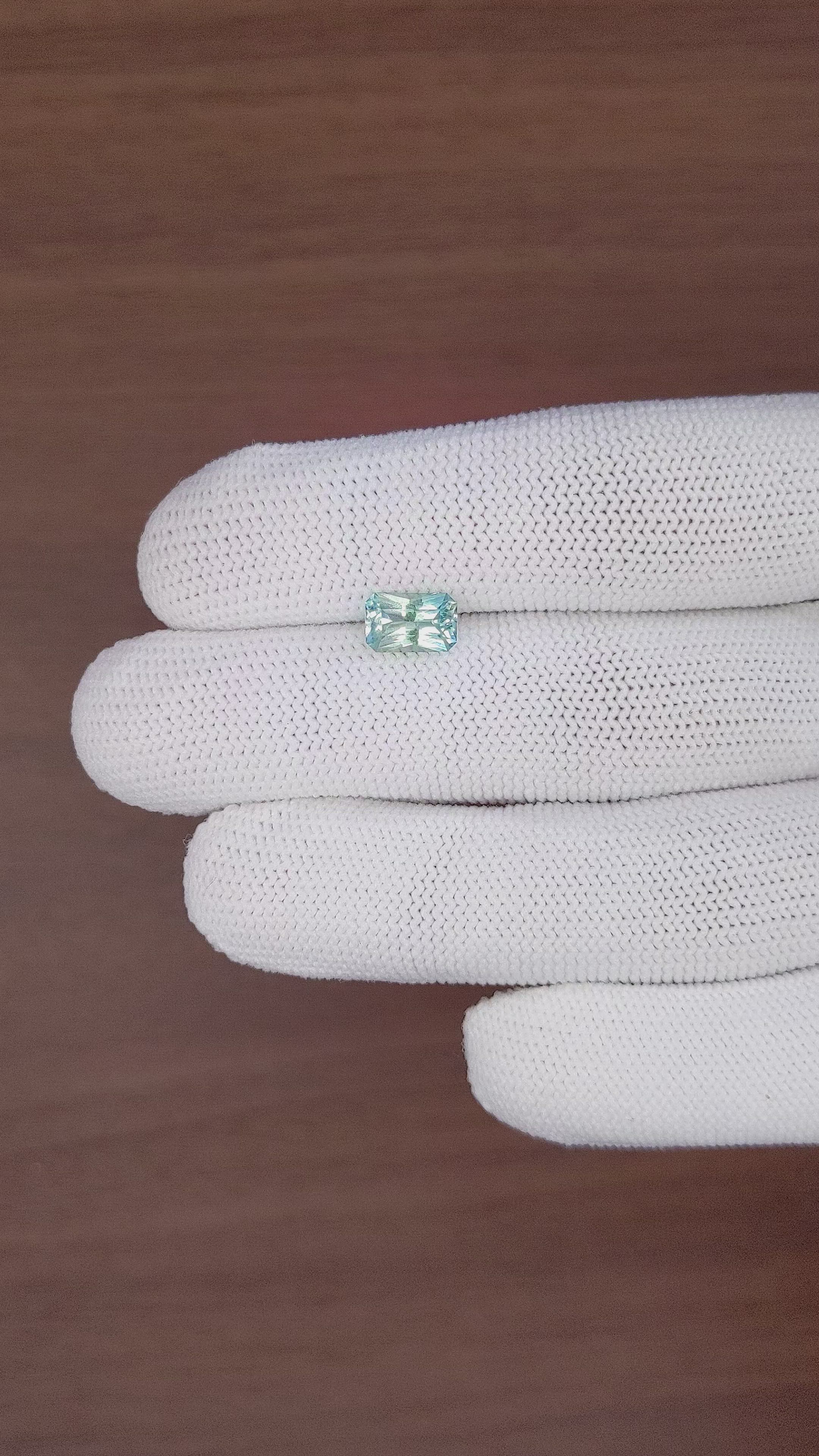 1.65 Ct. Bluish Green Sapphire from Montana Size Video