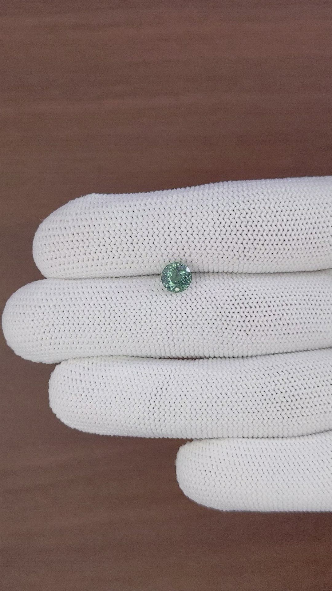 1.49 Ct. Bluish Green Sapphire from Montana Size Video