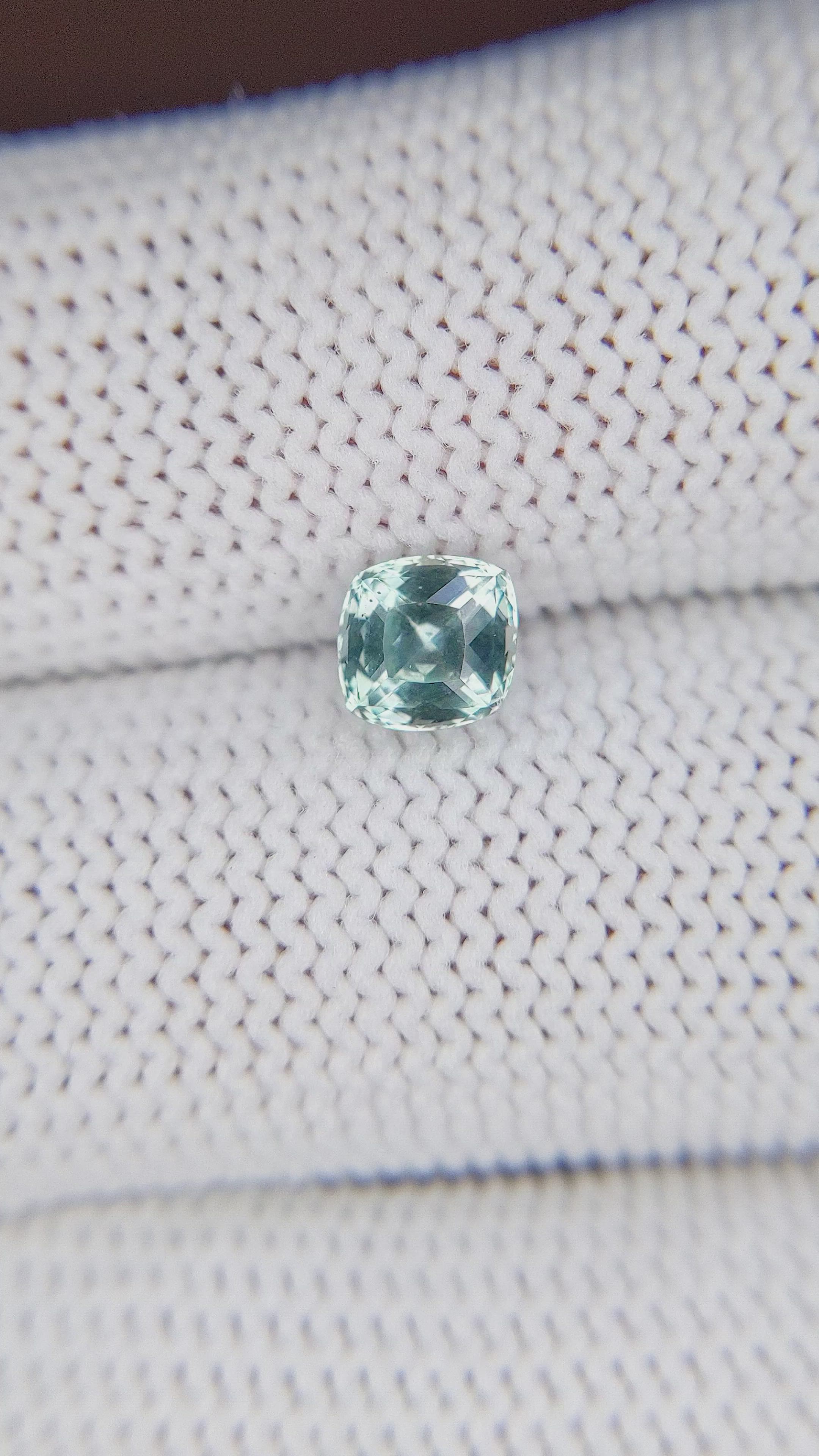 1.18 Ct. Bluish Green Sapphire from Montana Size Video