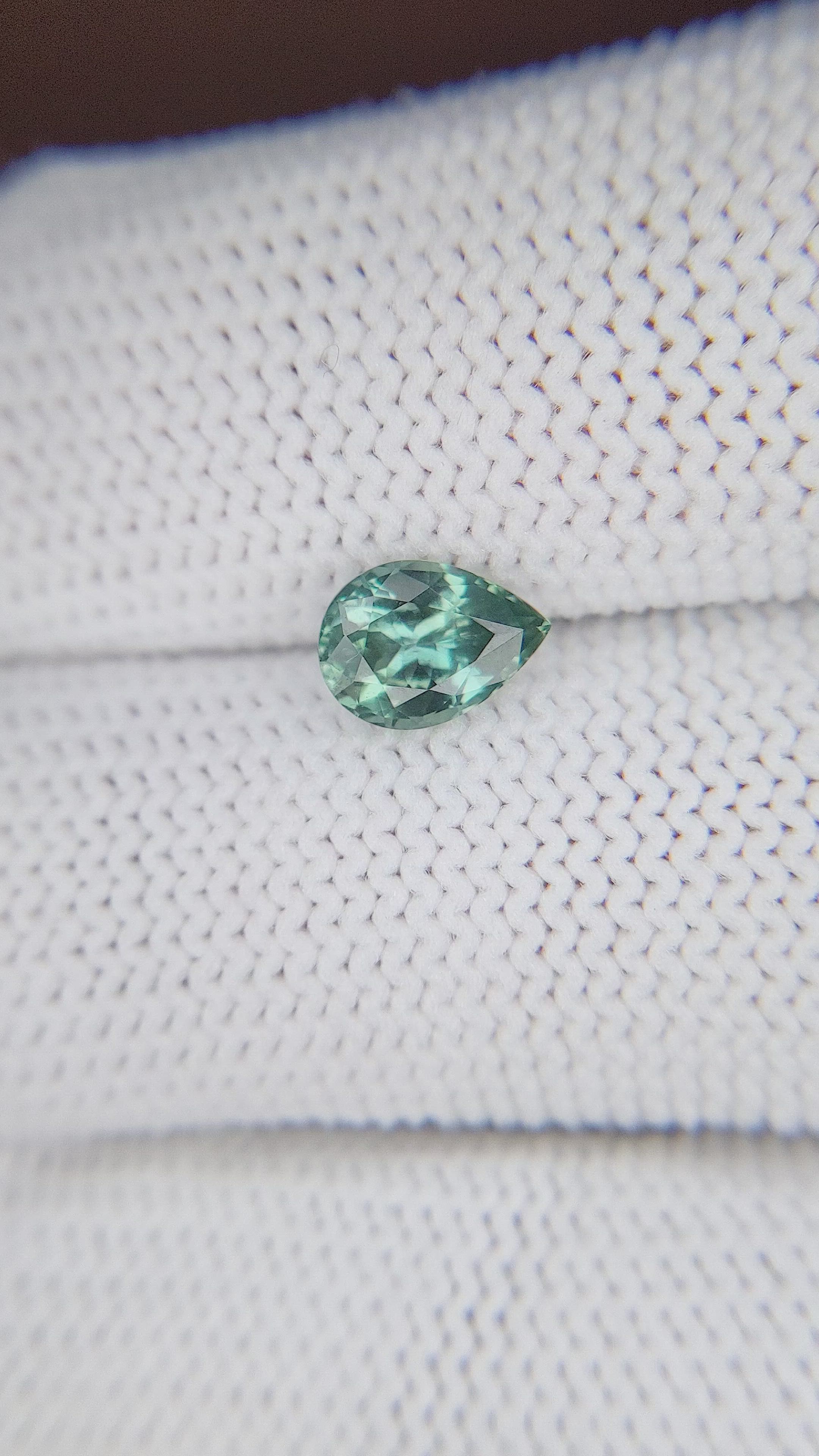 1.13 Ct. Bluish Green Sapphire from Montana Size Video