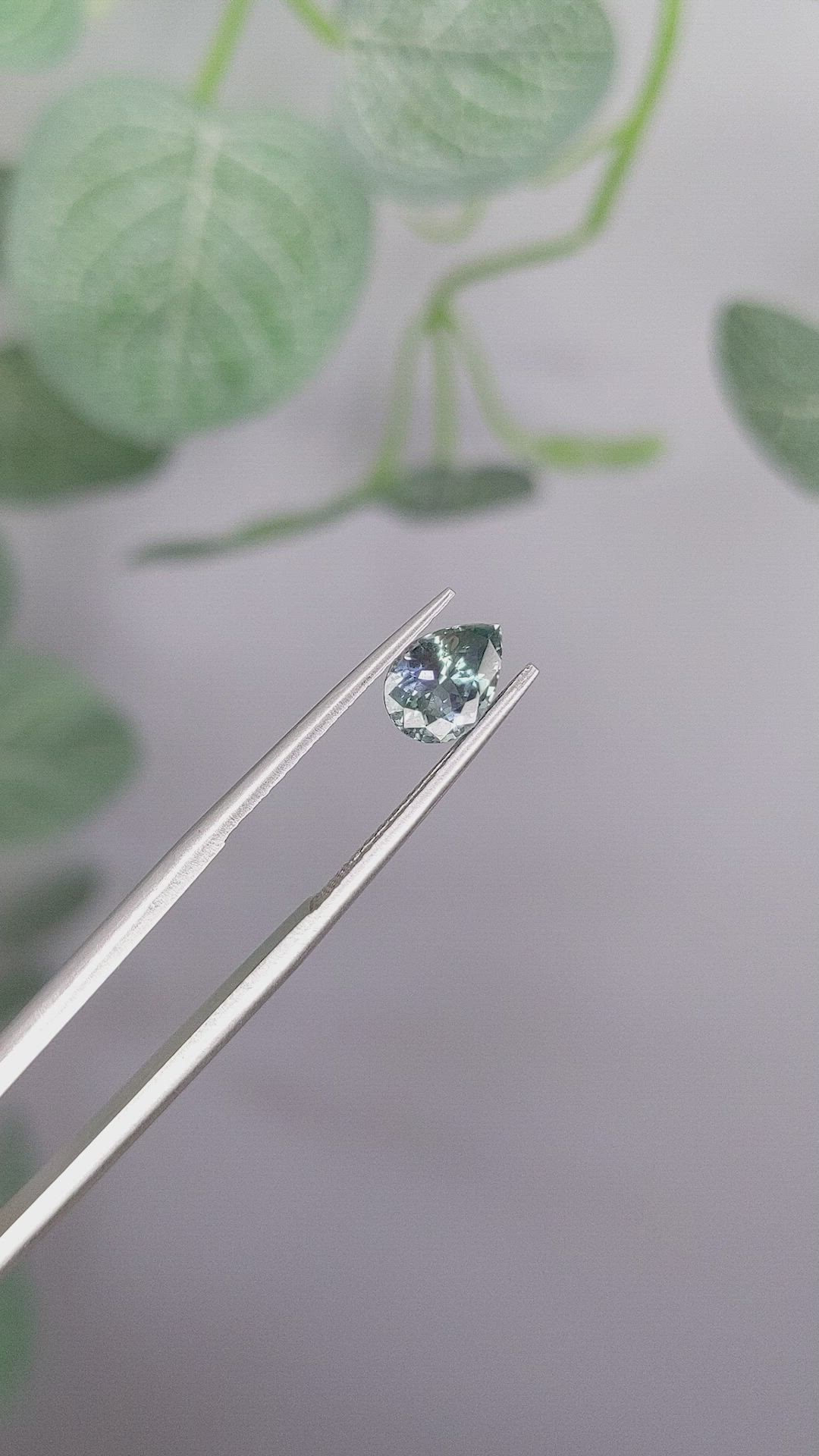 1.13 Ct. Bluish Green Sapphire from Montana Size Video